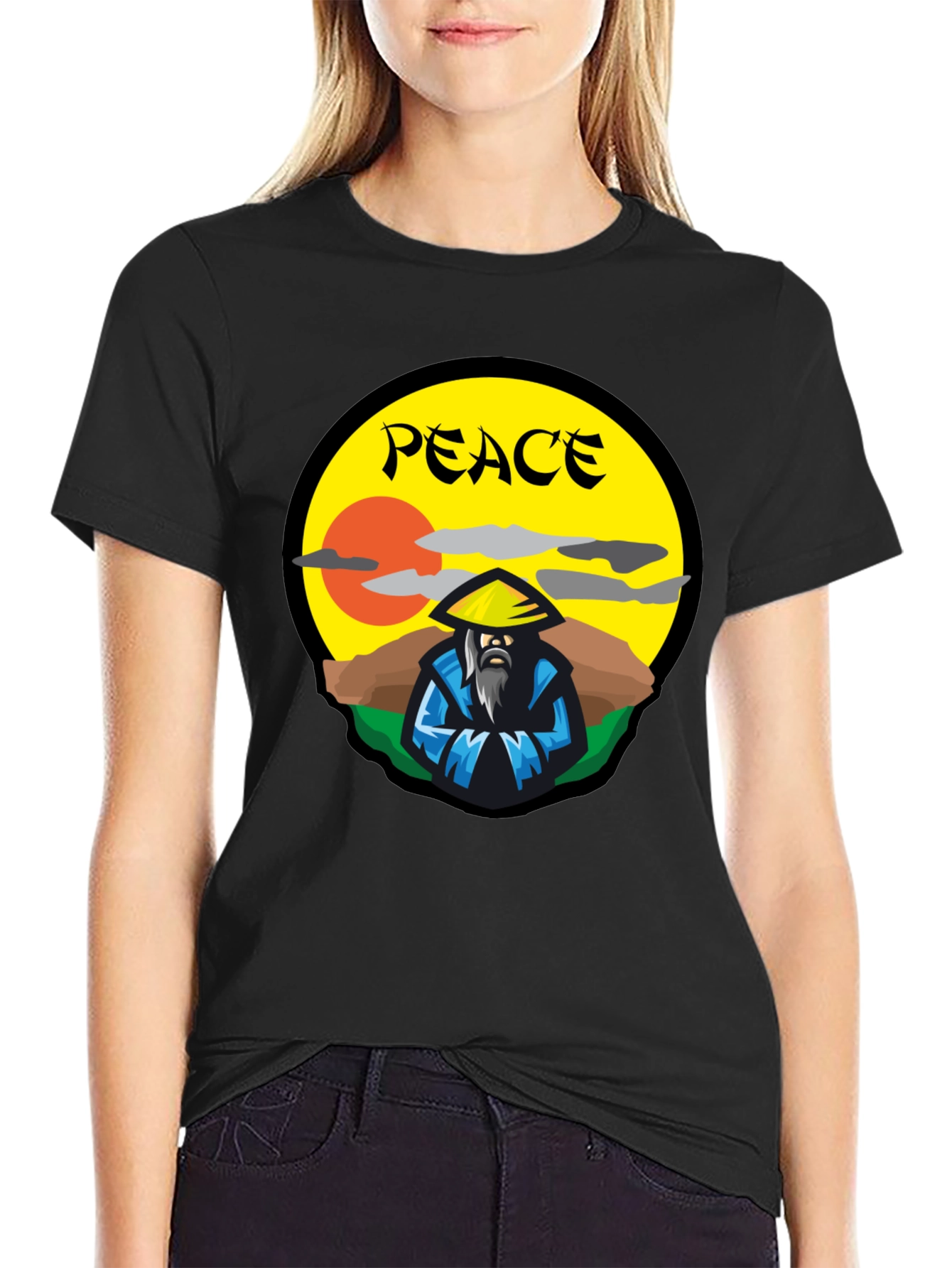 Peaceful Warrior Graphic T-Shirt - Unique Design
