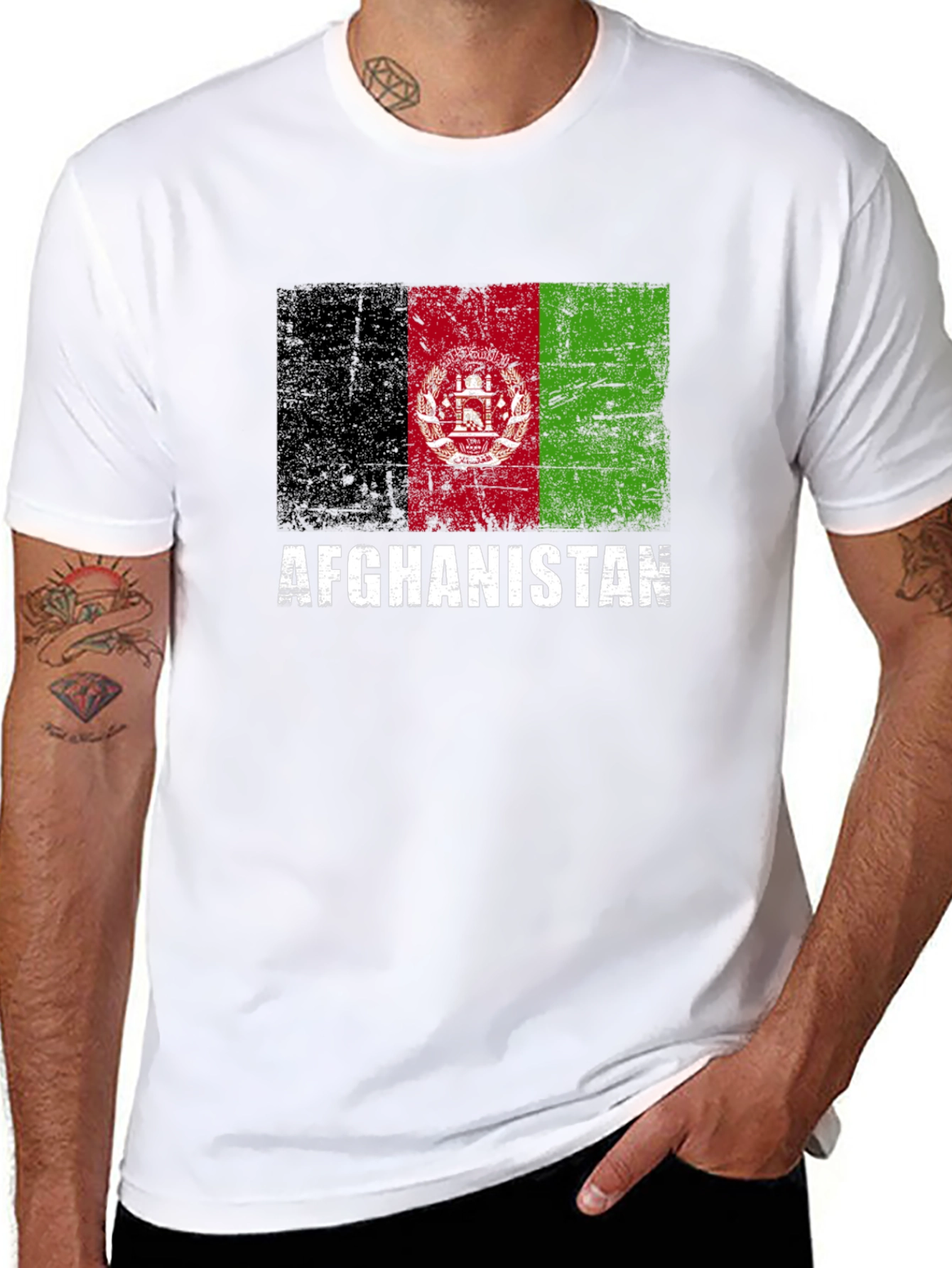 Afghanistan Flag Graphic T-Shirt