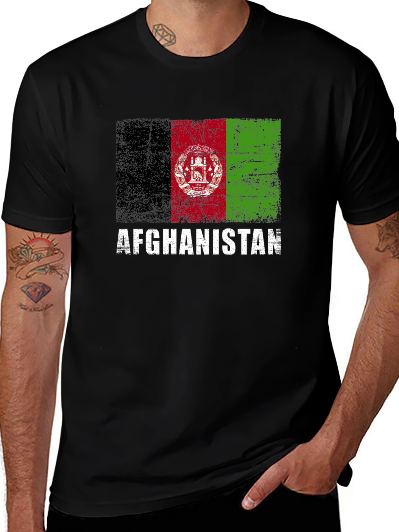 Afghanistan Flag Graphic T-Shirt