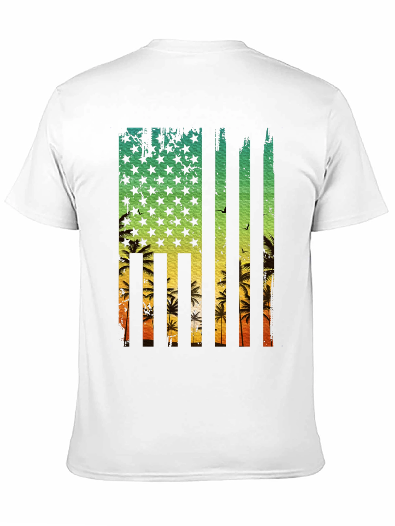 Tropical American Flag T-Shirt