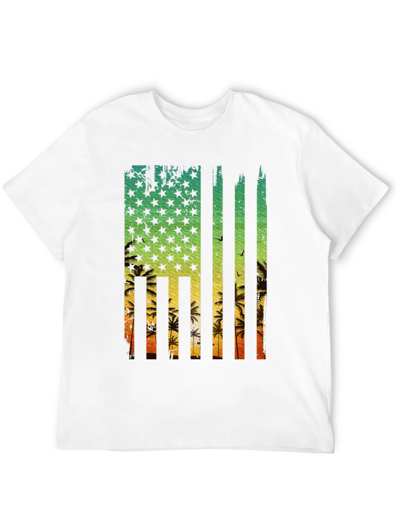 Tropical American Flag T-Shirt