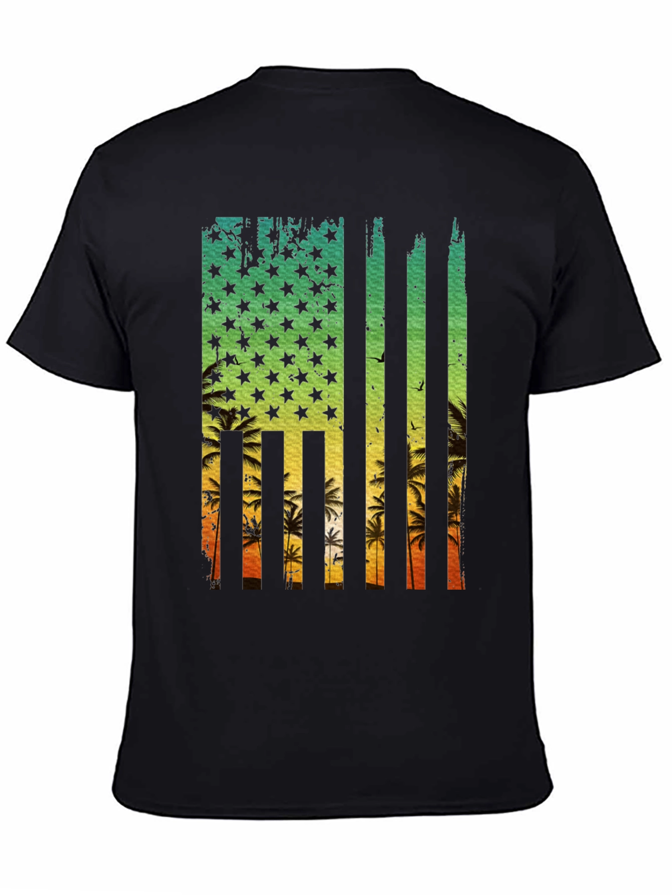 Tropical American Flag T-Shirt