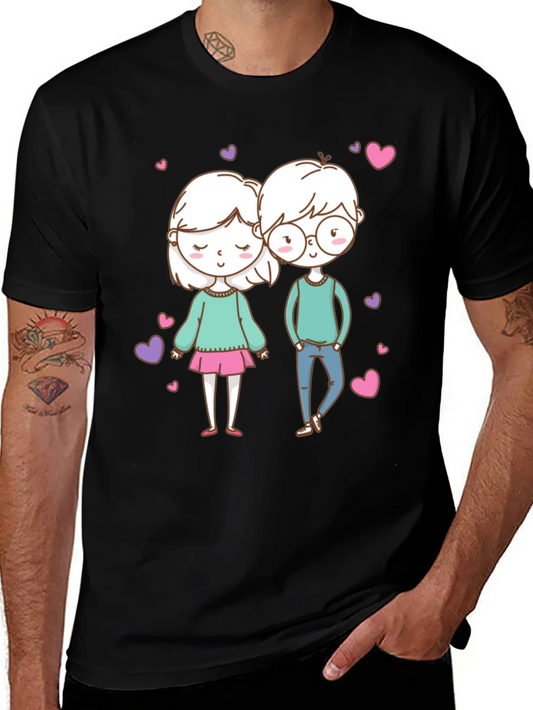 Cute Cartoon Couple T-Shirt