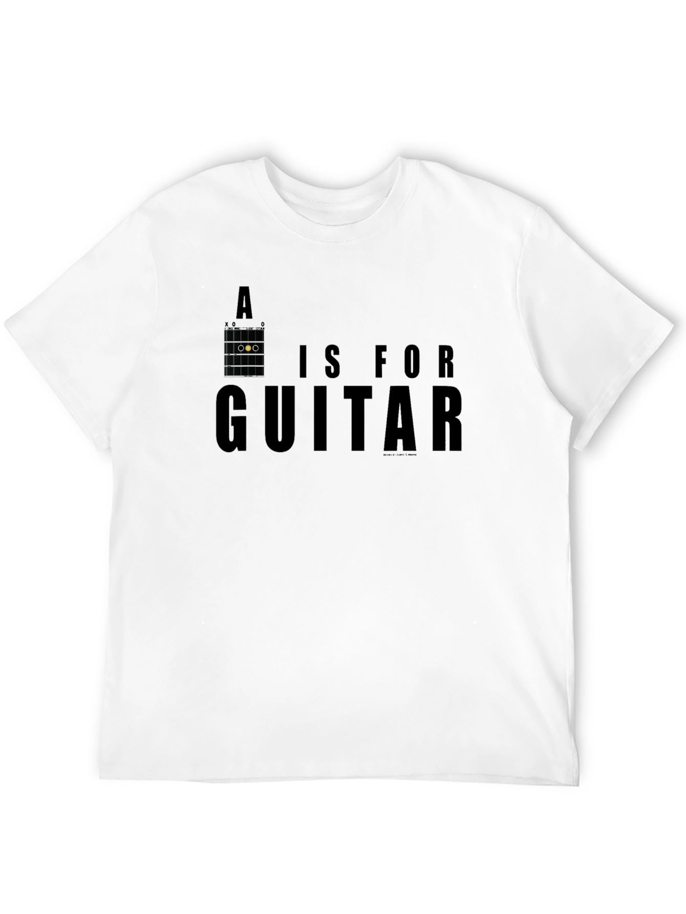 A is for Guitar Mens Black T-Shirt