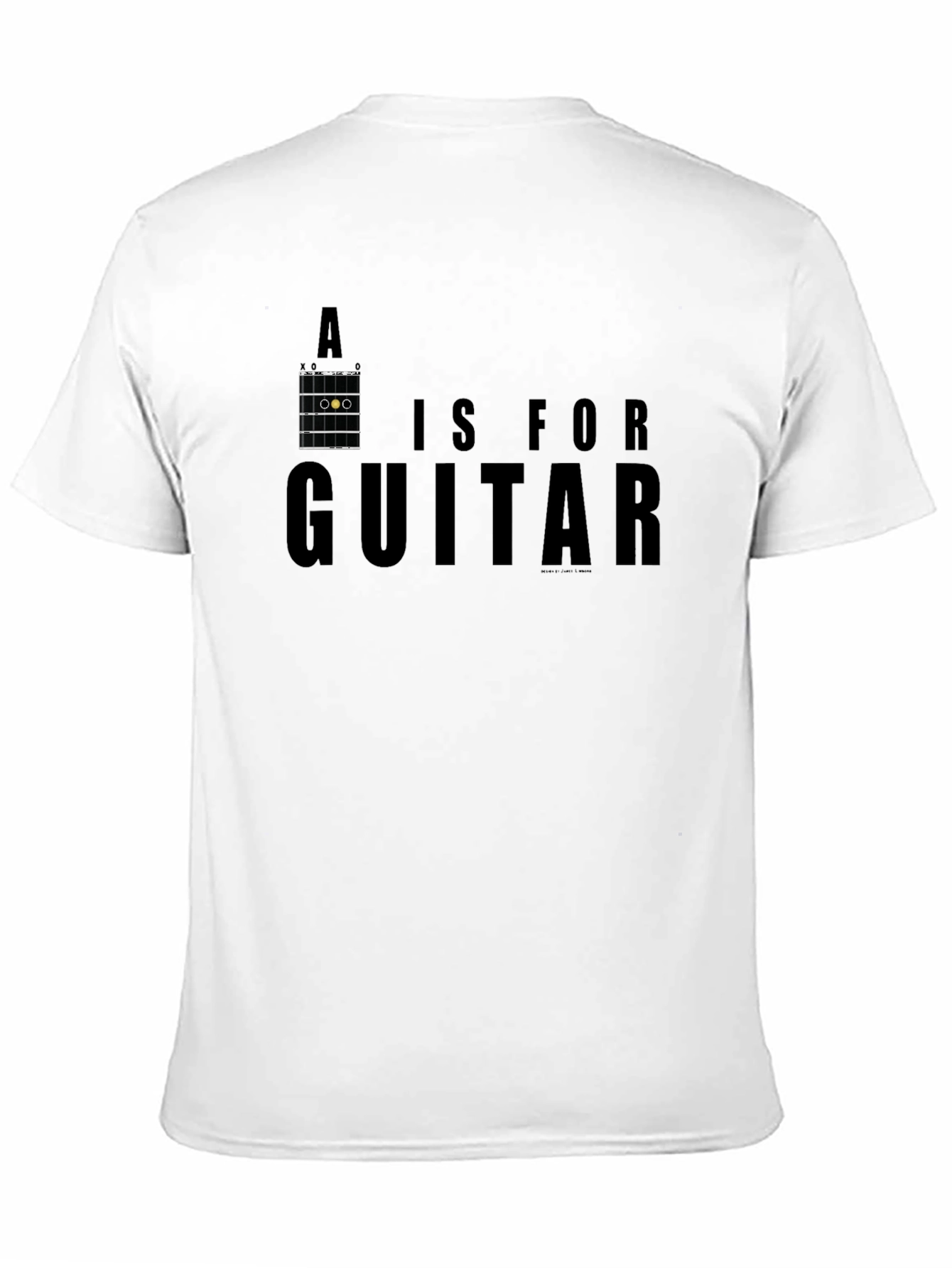 A is for Guitar Mens Black T-Shirt