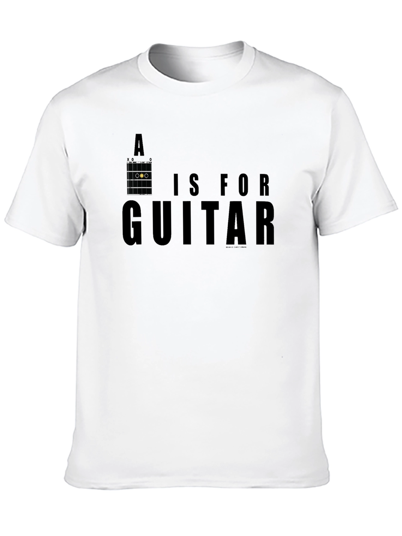 A is for Guitar Mens Black T-Shirt