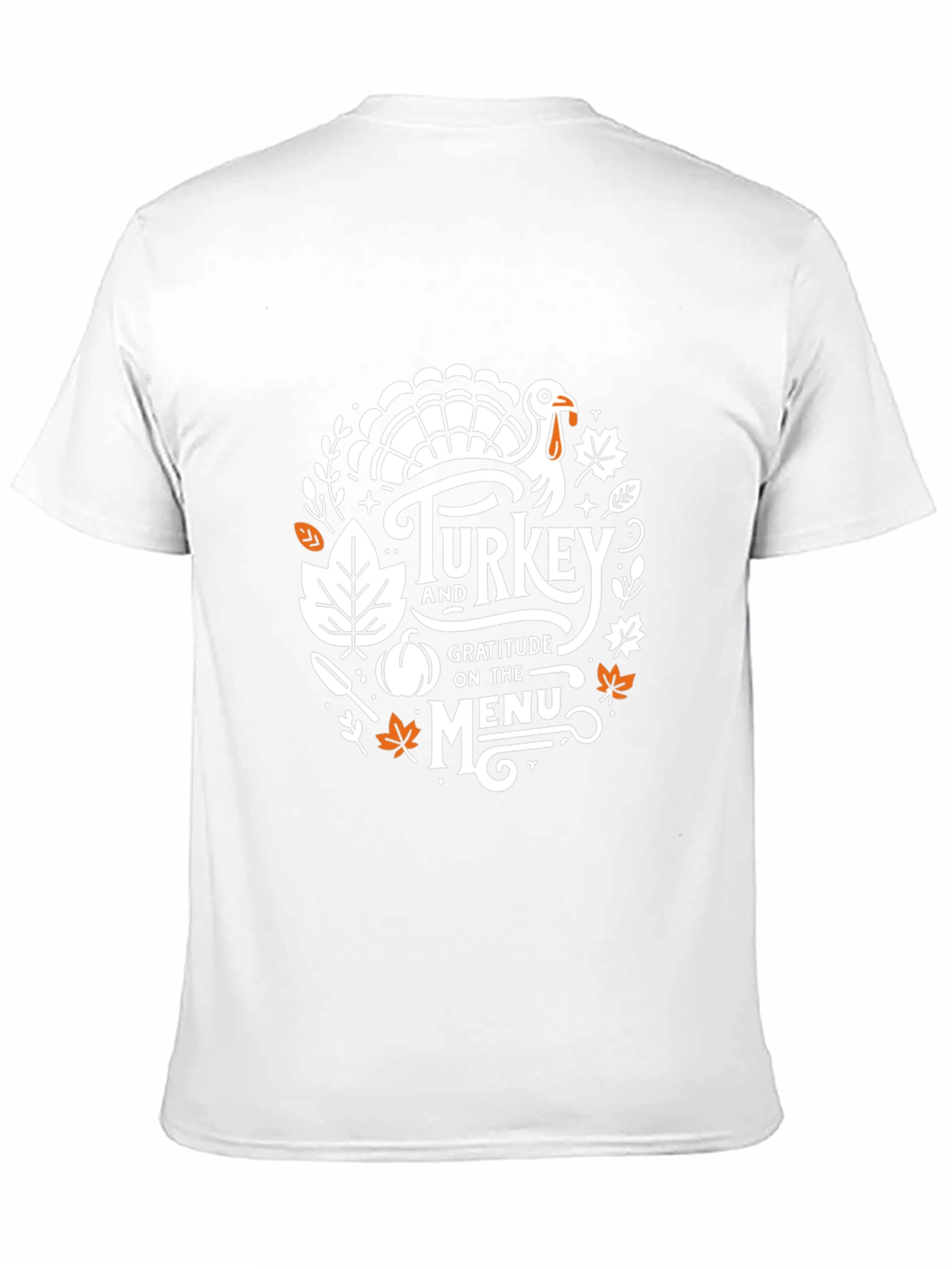 Thanksgiving Turkey Gratitude Menu Black T-Shirt