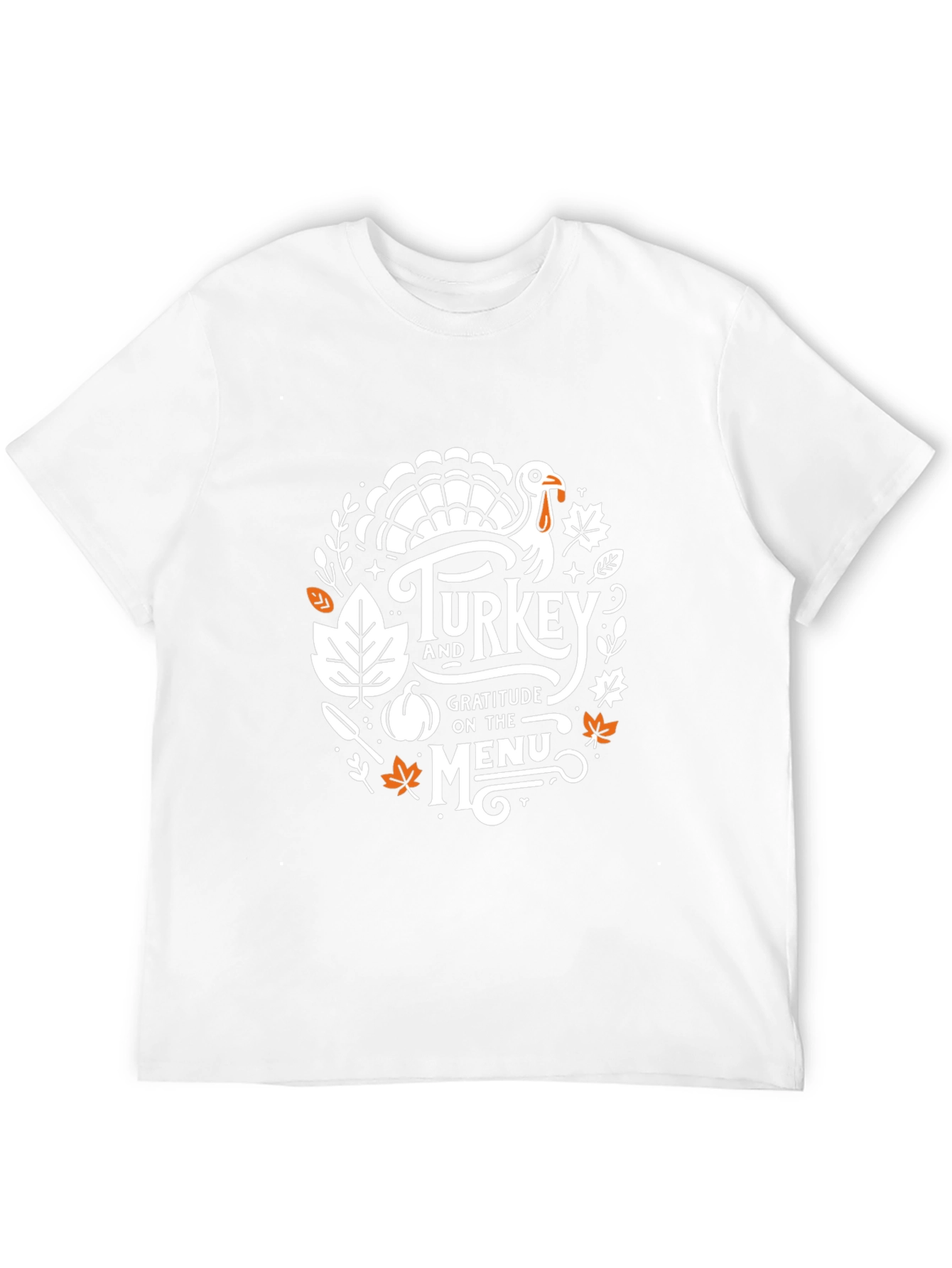 Thanksgiving Turkey Gratitude Menu Black T-Shirt