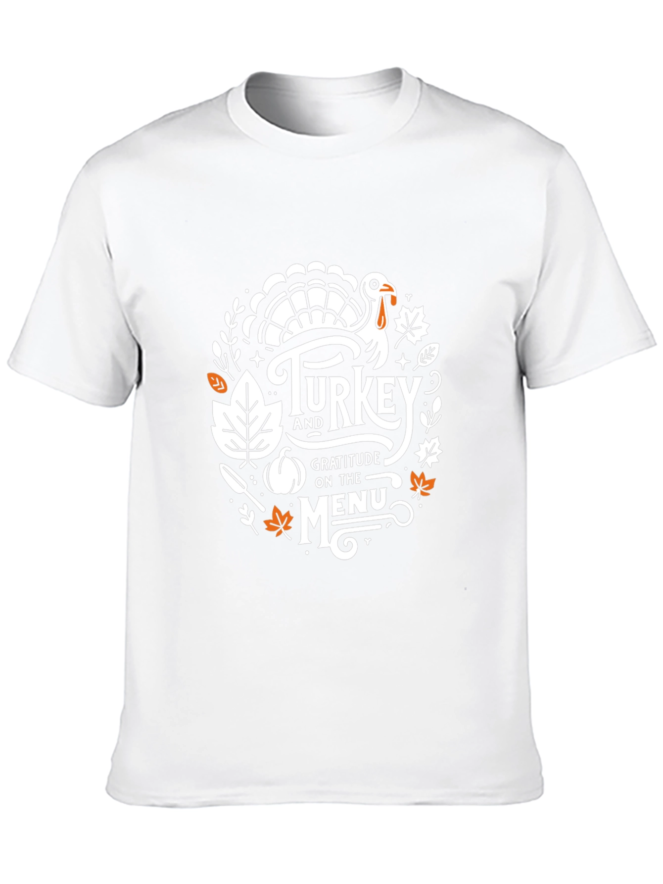 Thanksgiving Turkey Gratitude Menu Black T-Shirt