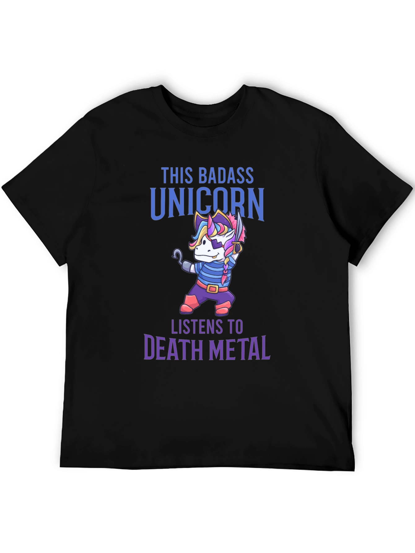 Badass Unicorn Death Metal T-Shirt