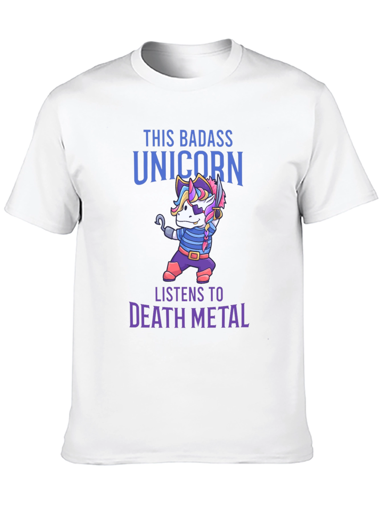 Badass Unicorn Death Metal T-Shirt