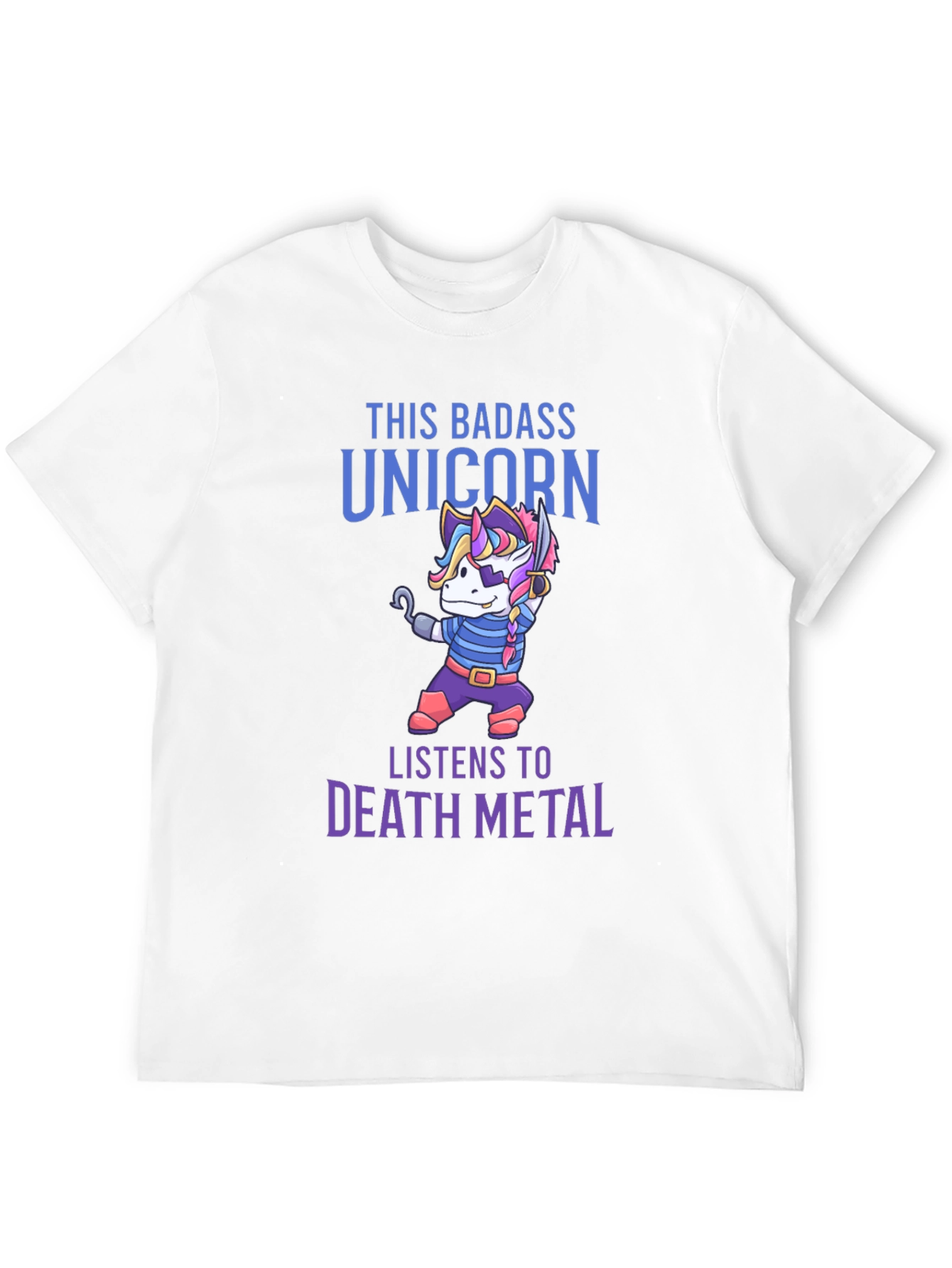 Badass Unicorn Death Metal T-Shirt