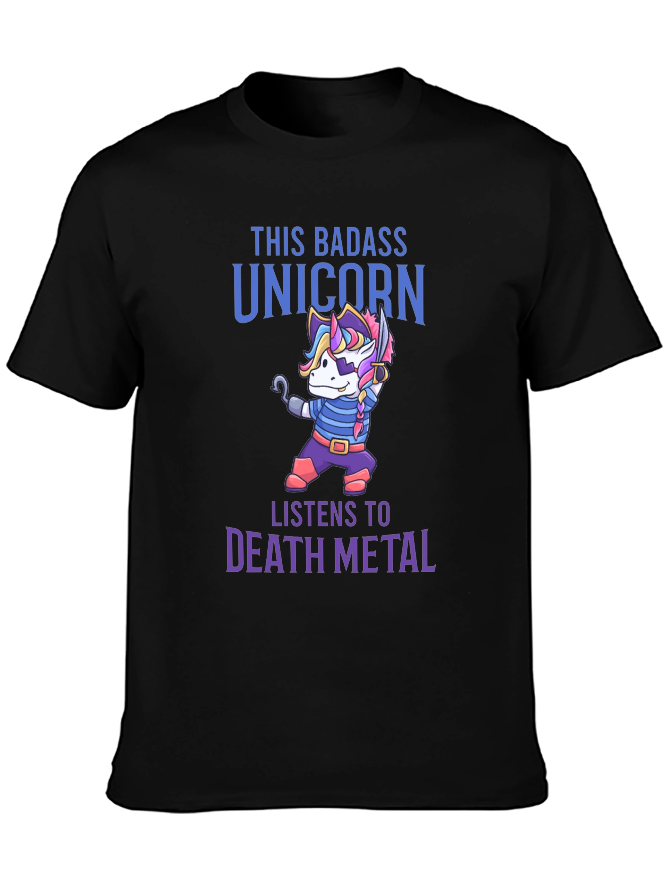 Badass Unicorn Death Metal T-Shirt