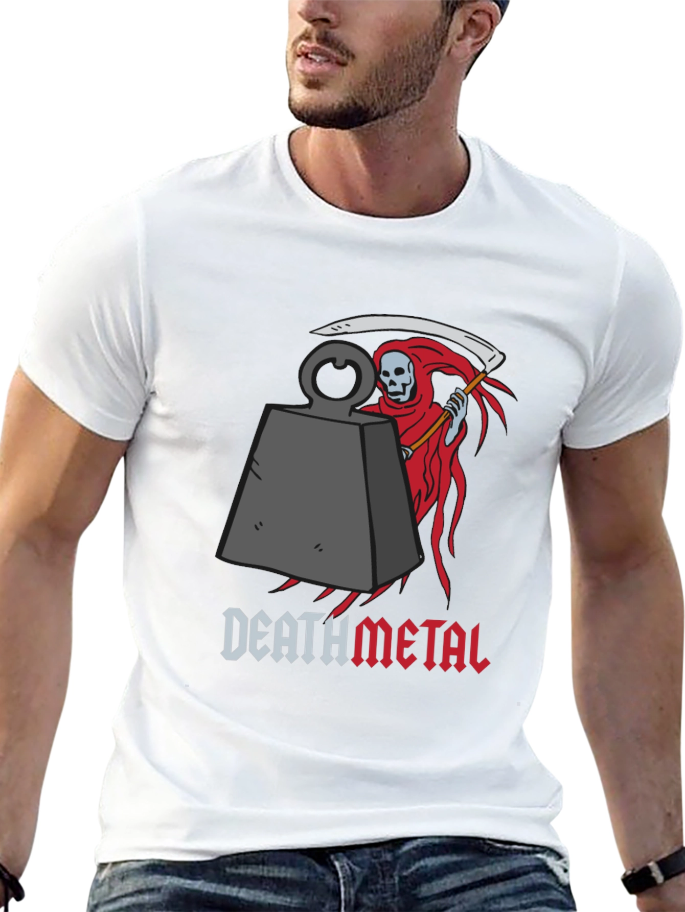Death Metal Grim Reaper Graphic T-Shirt