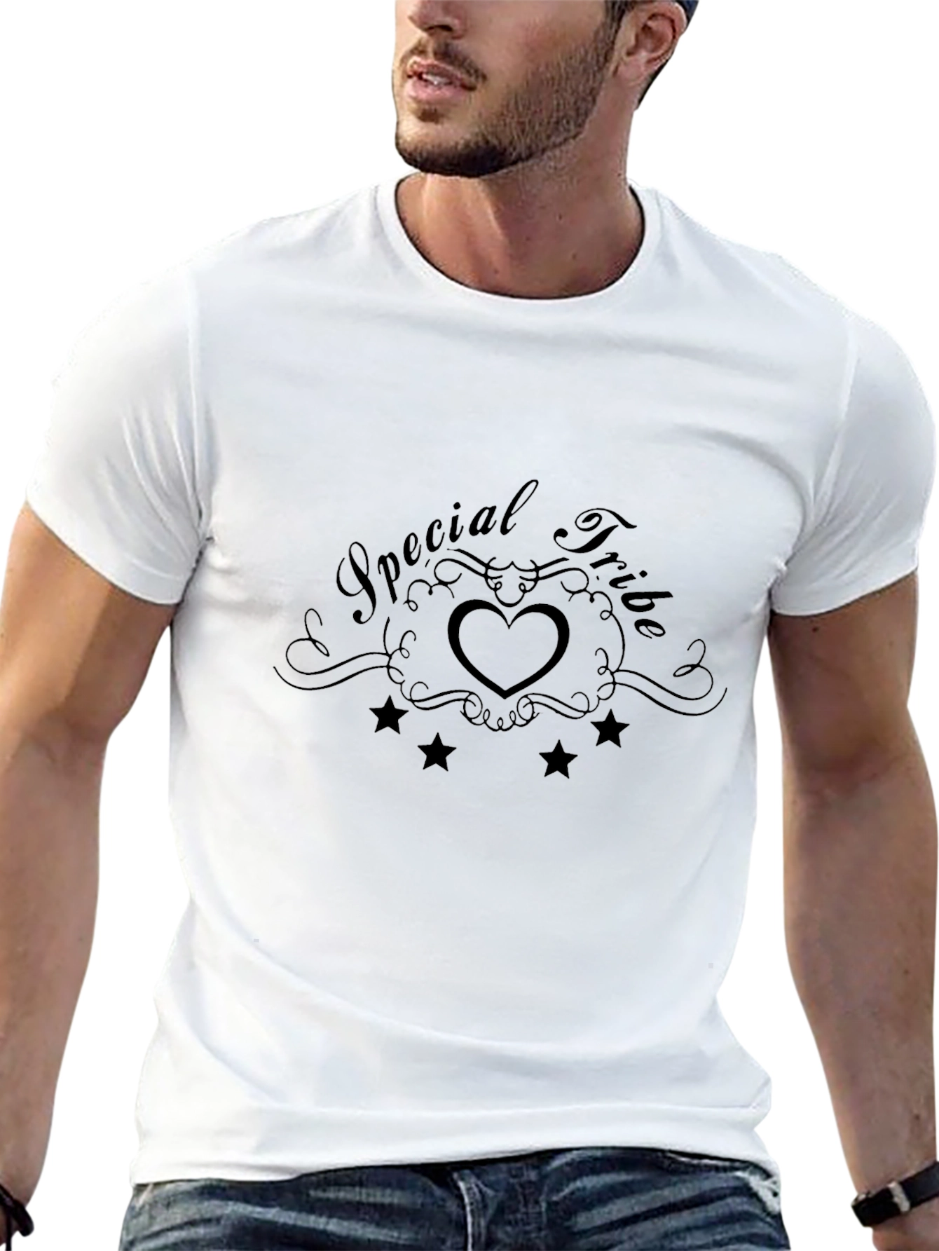 Special Tribe Heart Graphic Black T-Shirt