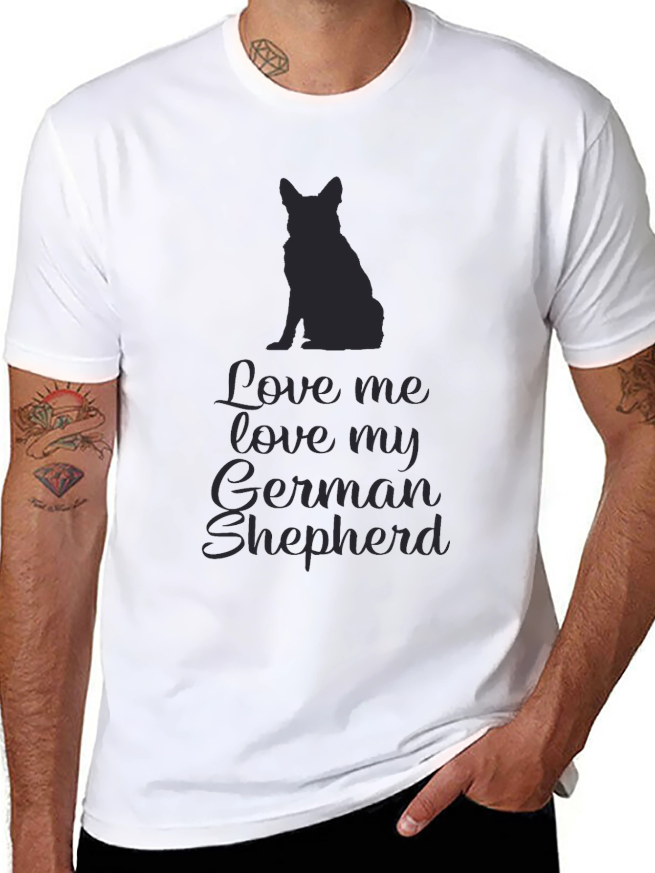 Love Me Love My German Shepherd Graphic Tee