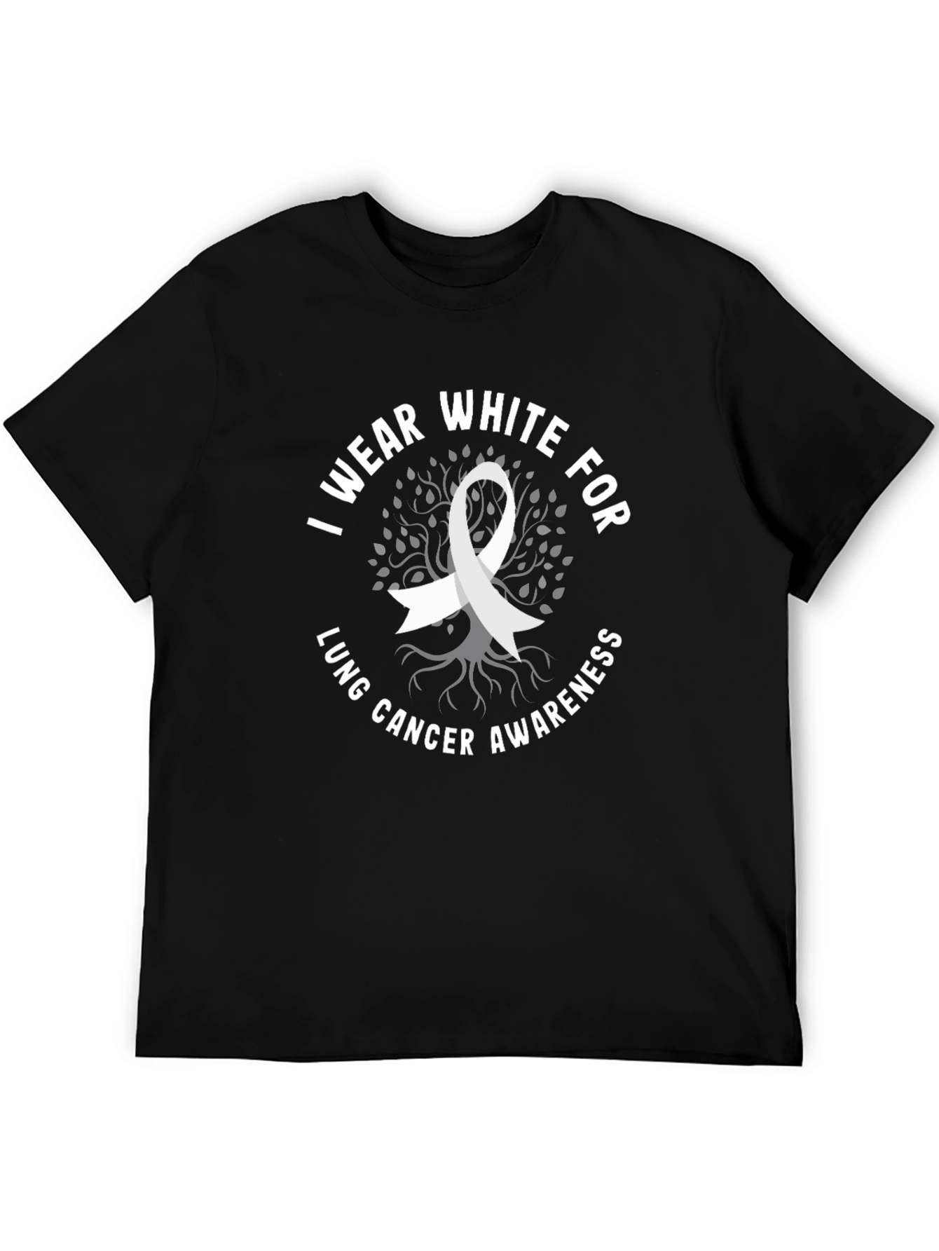 Lung Cancer Awareness Ribbon Graphic Tee