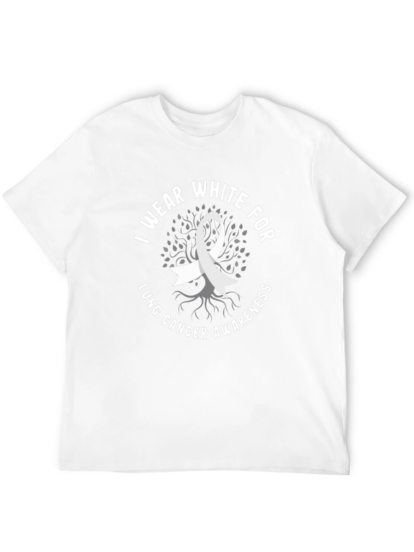 Lung Cancer Awareness Ribbon Graphic Tee