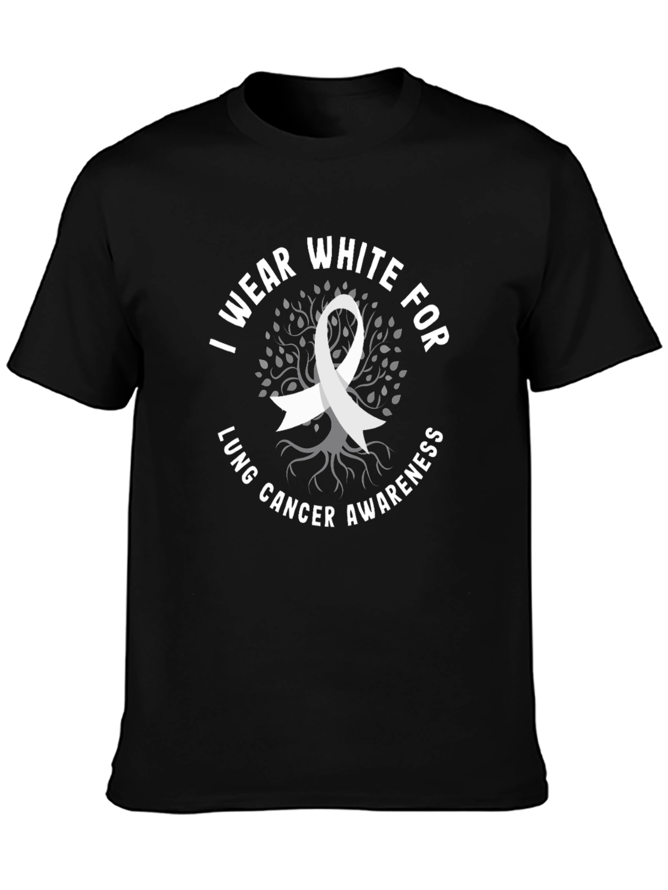 Lung Cancer Awareness Ribbon Graphic Tee