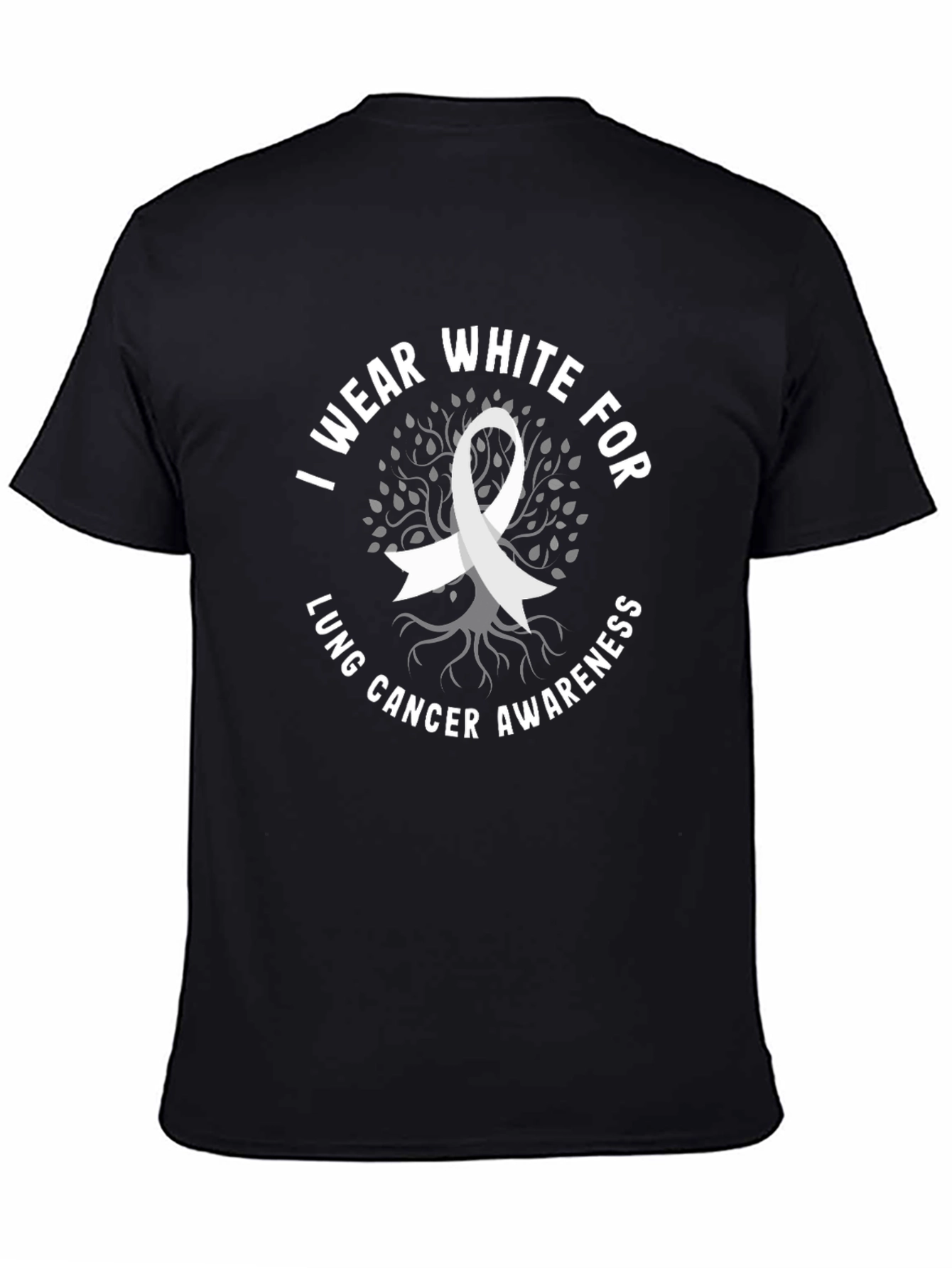 Lung Cancer Awareness Ribbon Graphic Tee