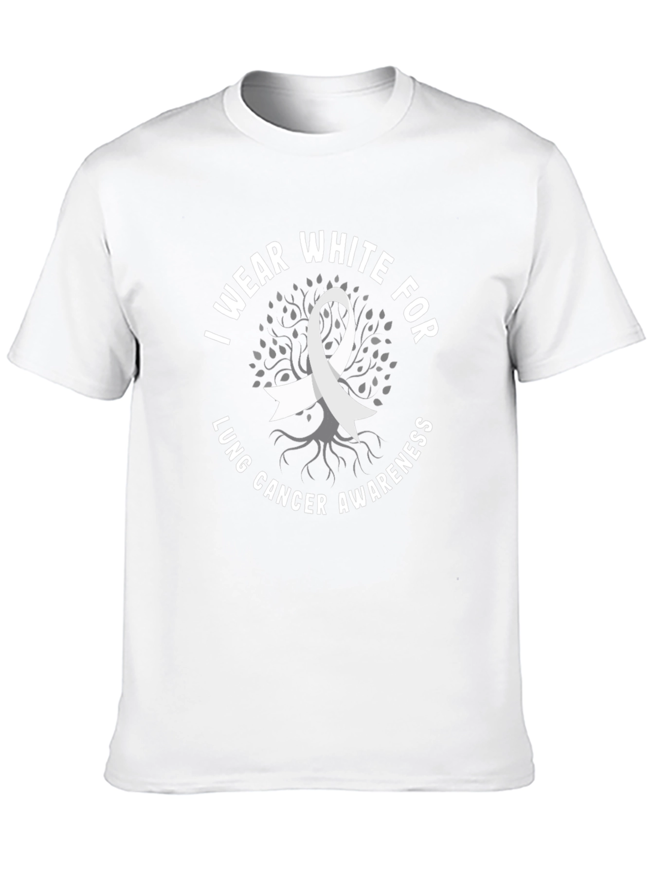 Lung Cancer Awareness Ribbon Graphic Tee