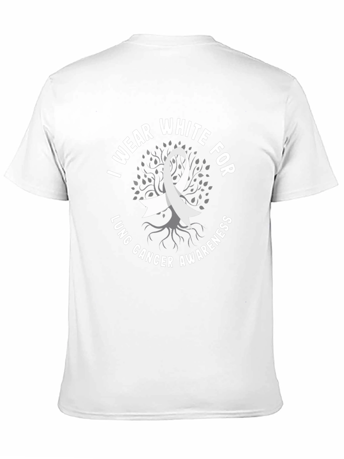 Lung Cancer Awareness Ribbon Graphic Tee