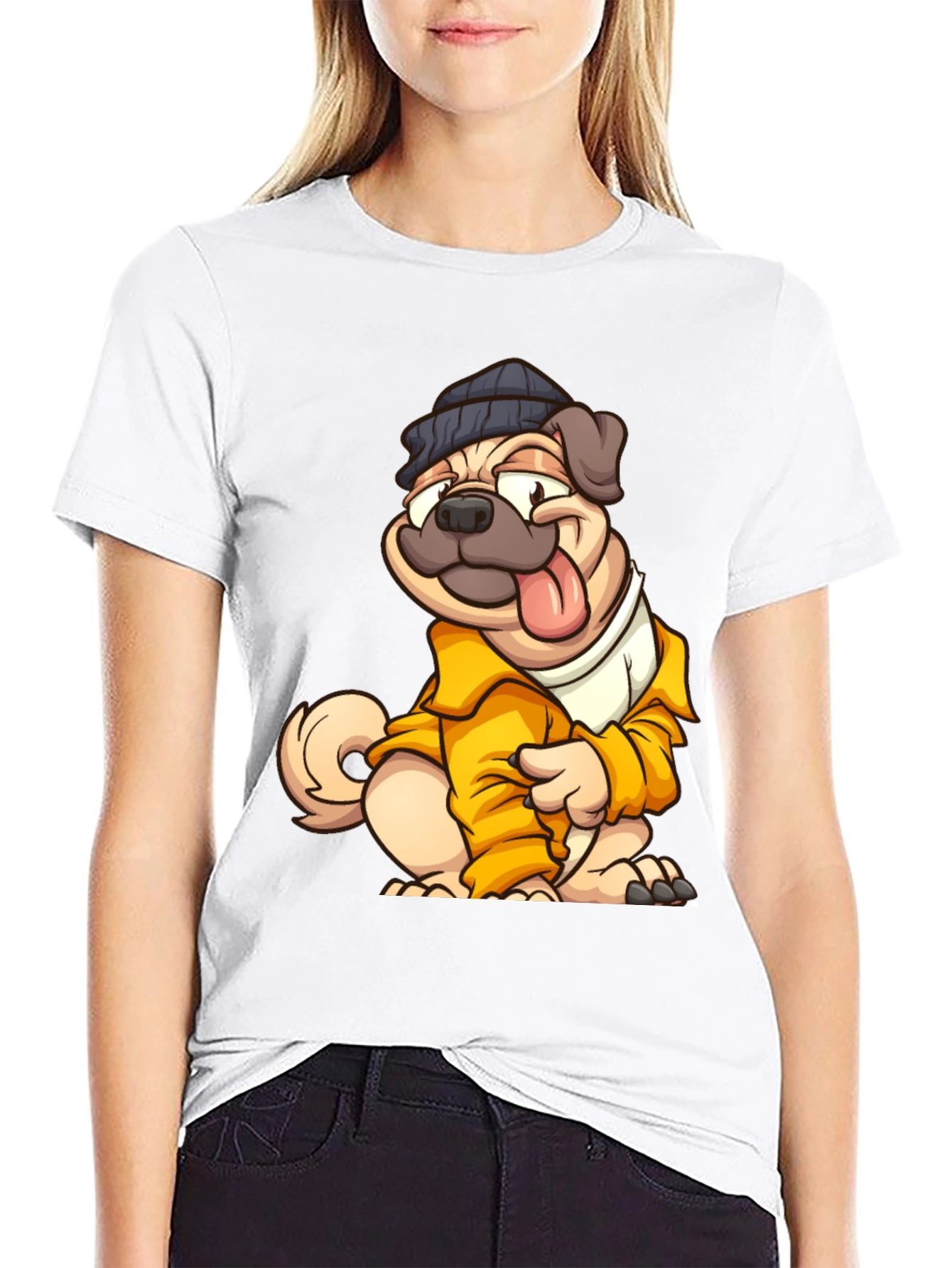 Cool Cartoon Pug T-Shirt