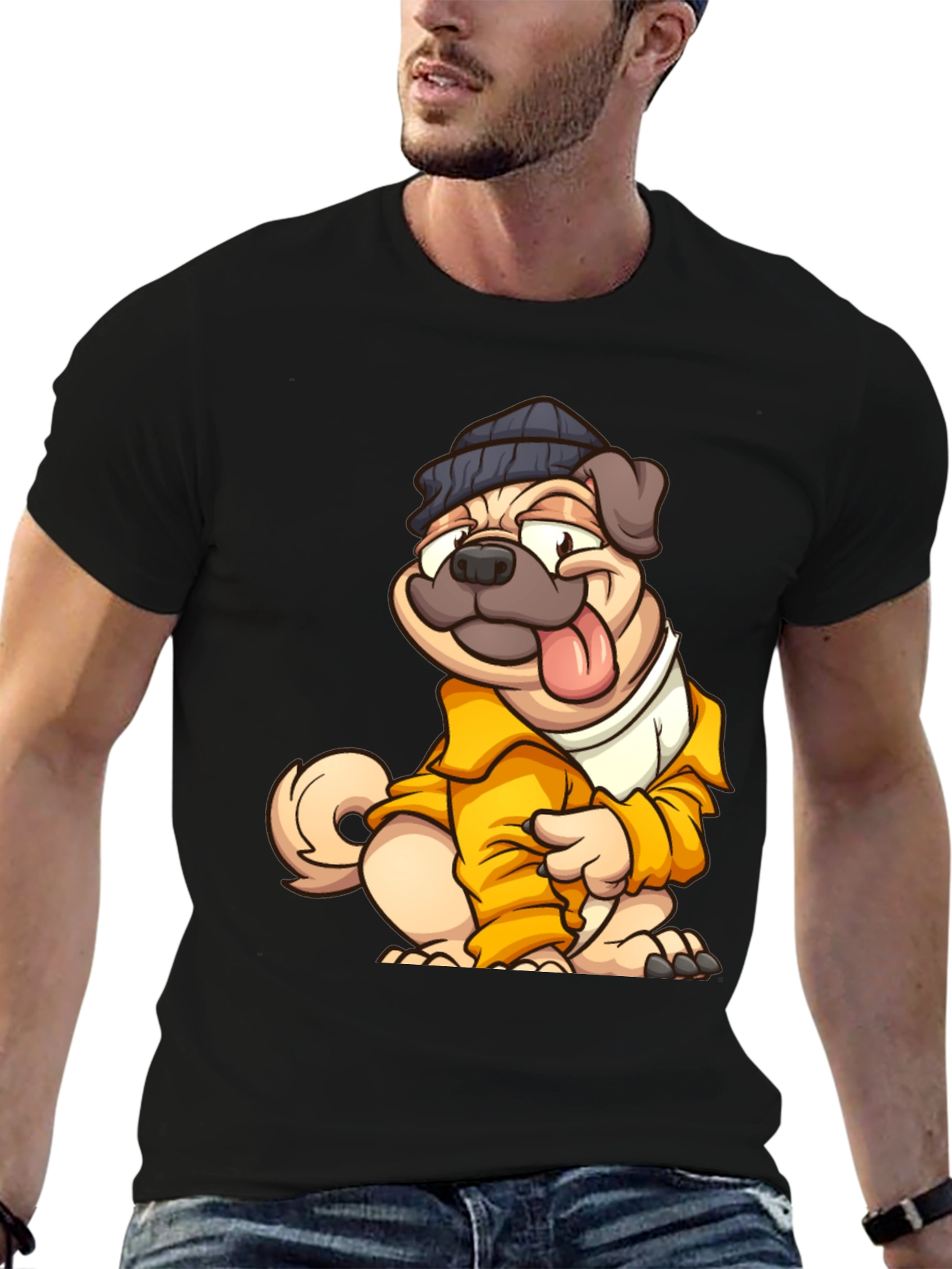 Cool Cartoon Pug T-Shirt