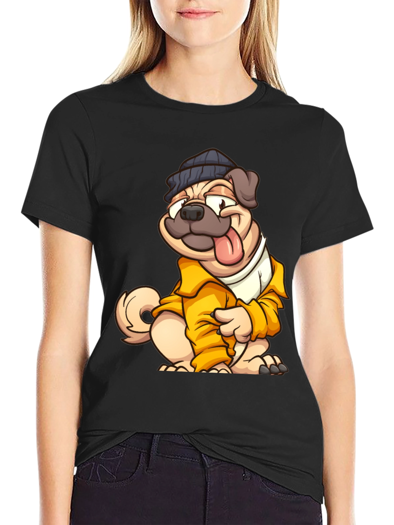 Cool Cartoon Pug T-Shirt