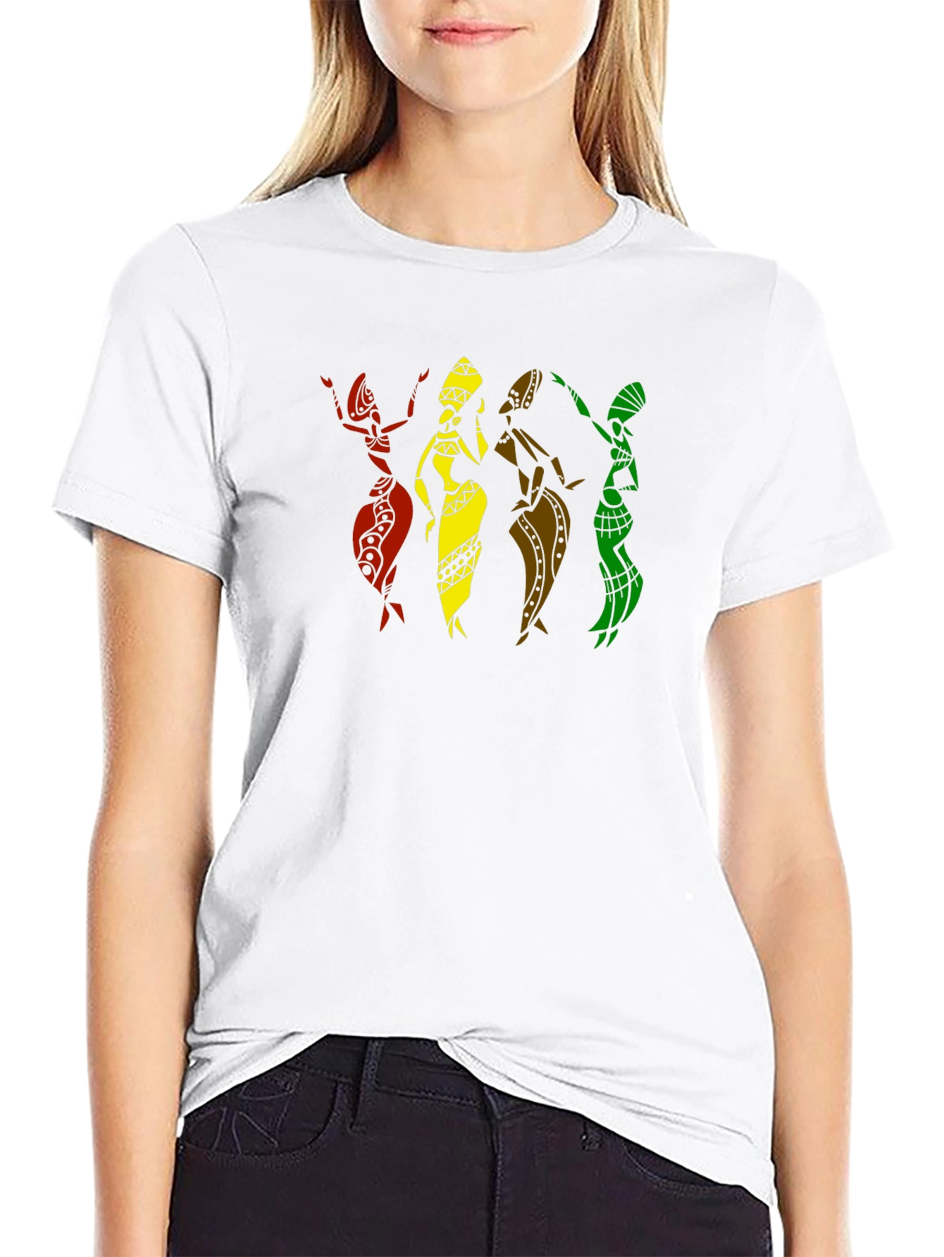 African Women Silhouette Graphic T-Shirt