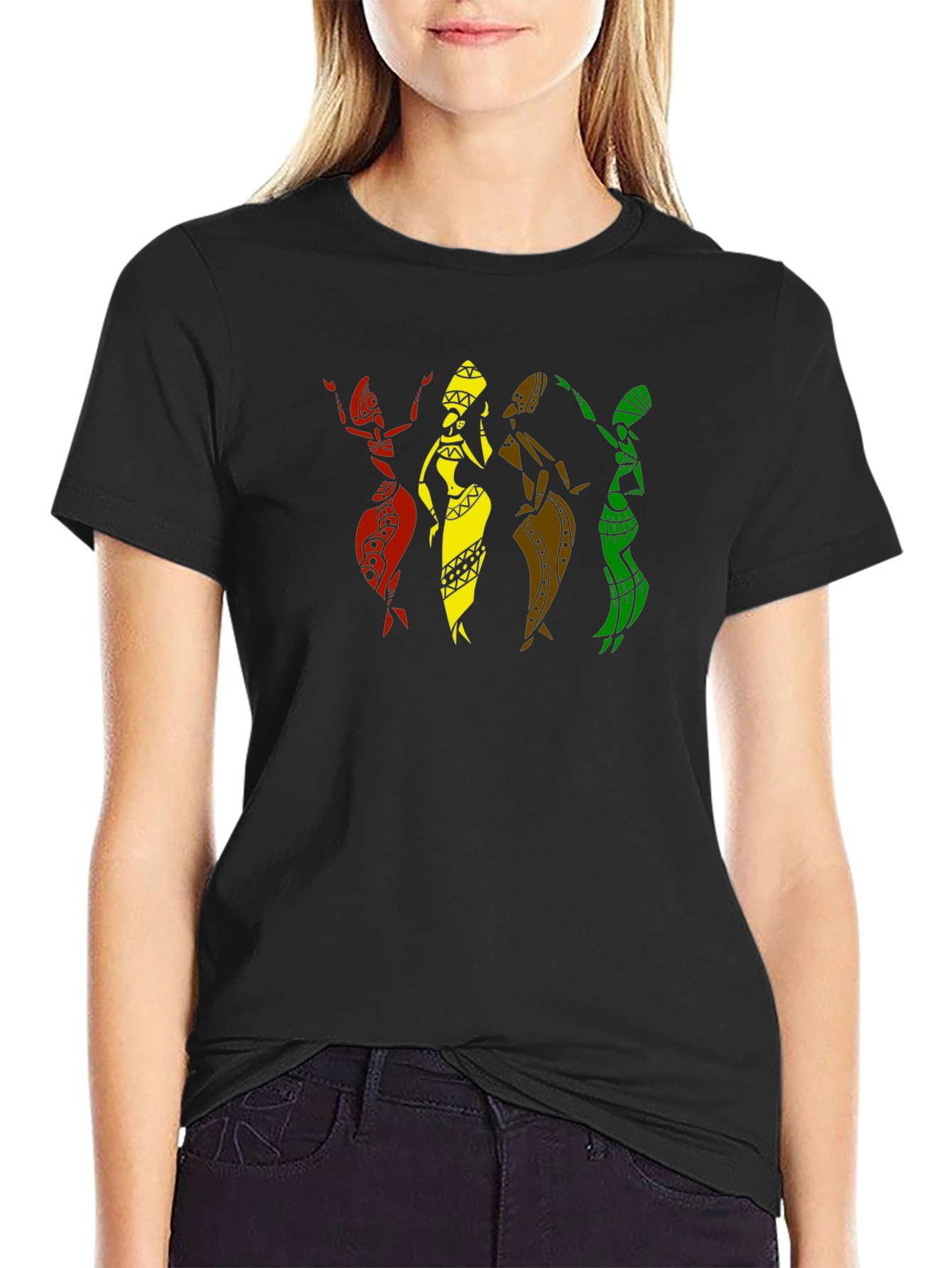 African Women Silhouette Graphic T-Shirt