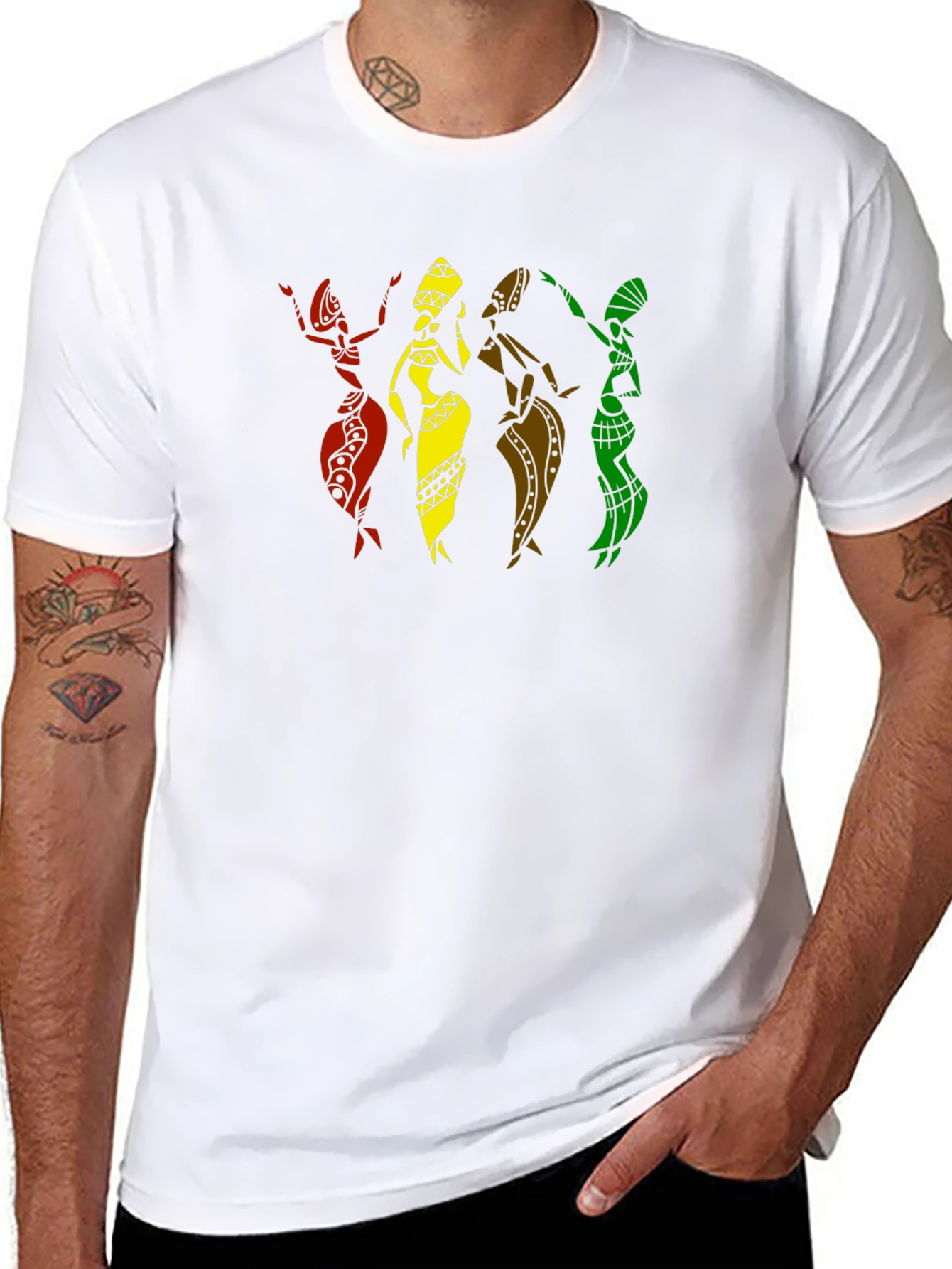 African Women Silhouette Graphic T-Shirt