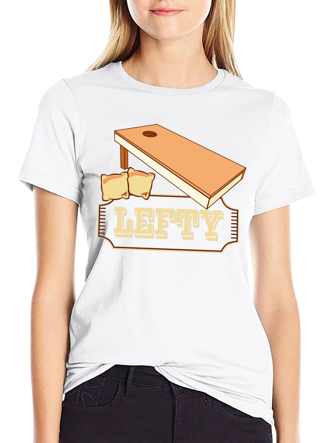 Lefty Cornhole T-Shirt: Tournament Ready!