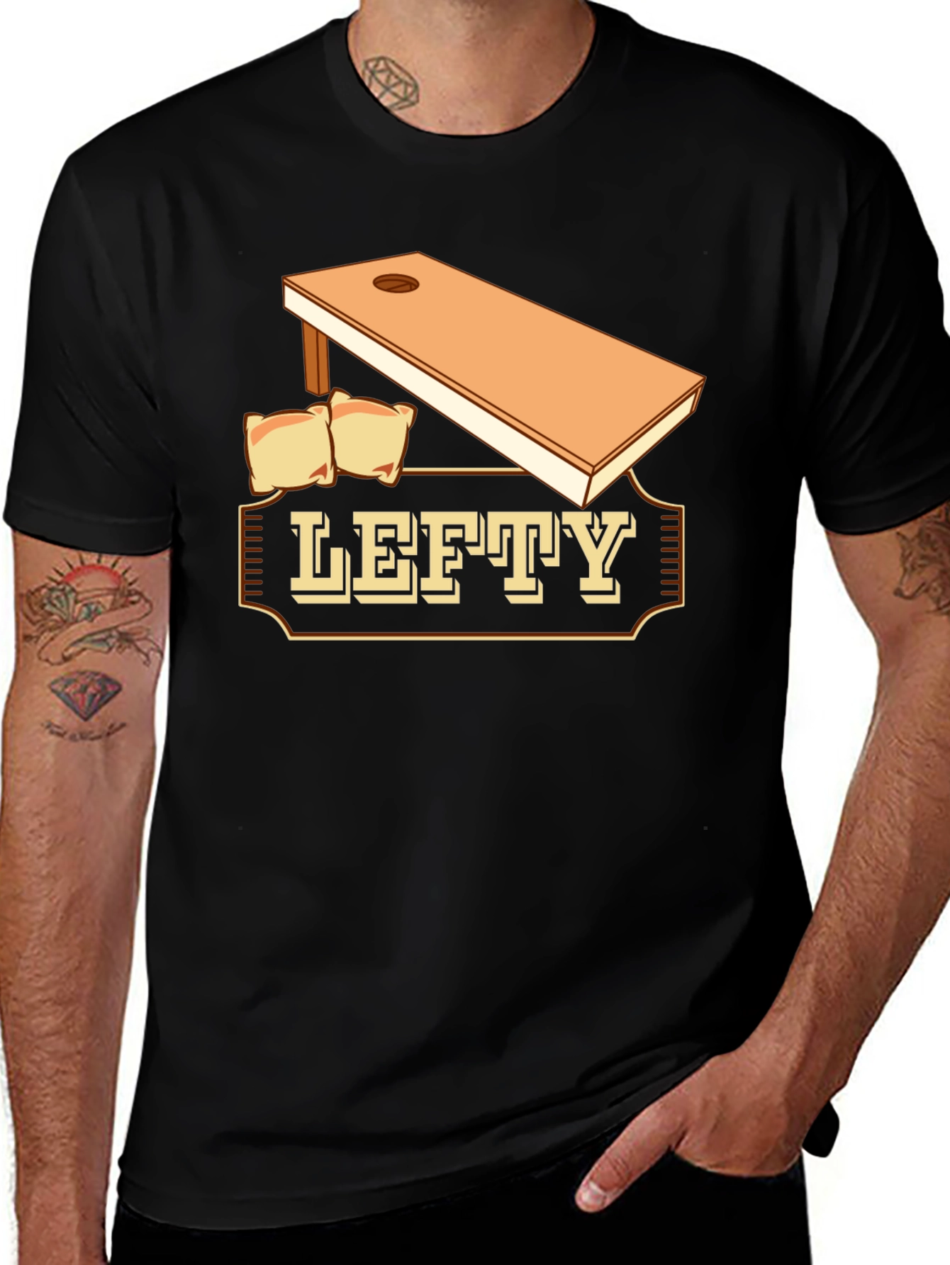Lefty Cornhole T-Shirt: Tournament Ready!