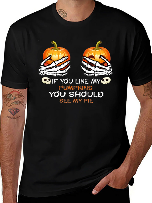 Halloween Pumpkin Skeleton Hands T-Shirt