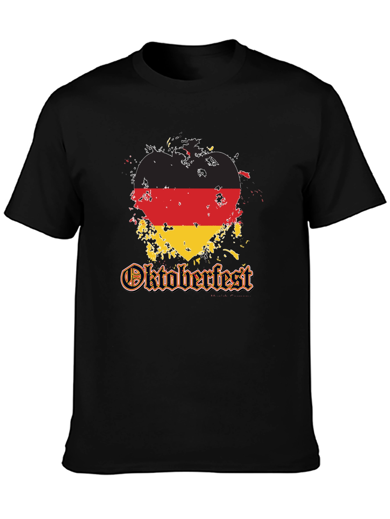 Oktoberfest Germany Flag Heart T-Shirt