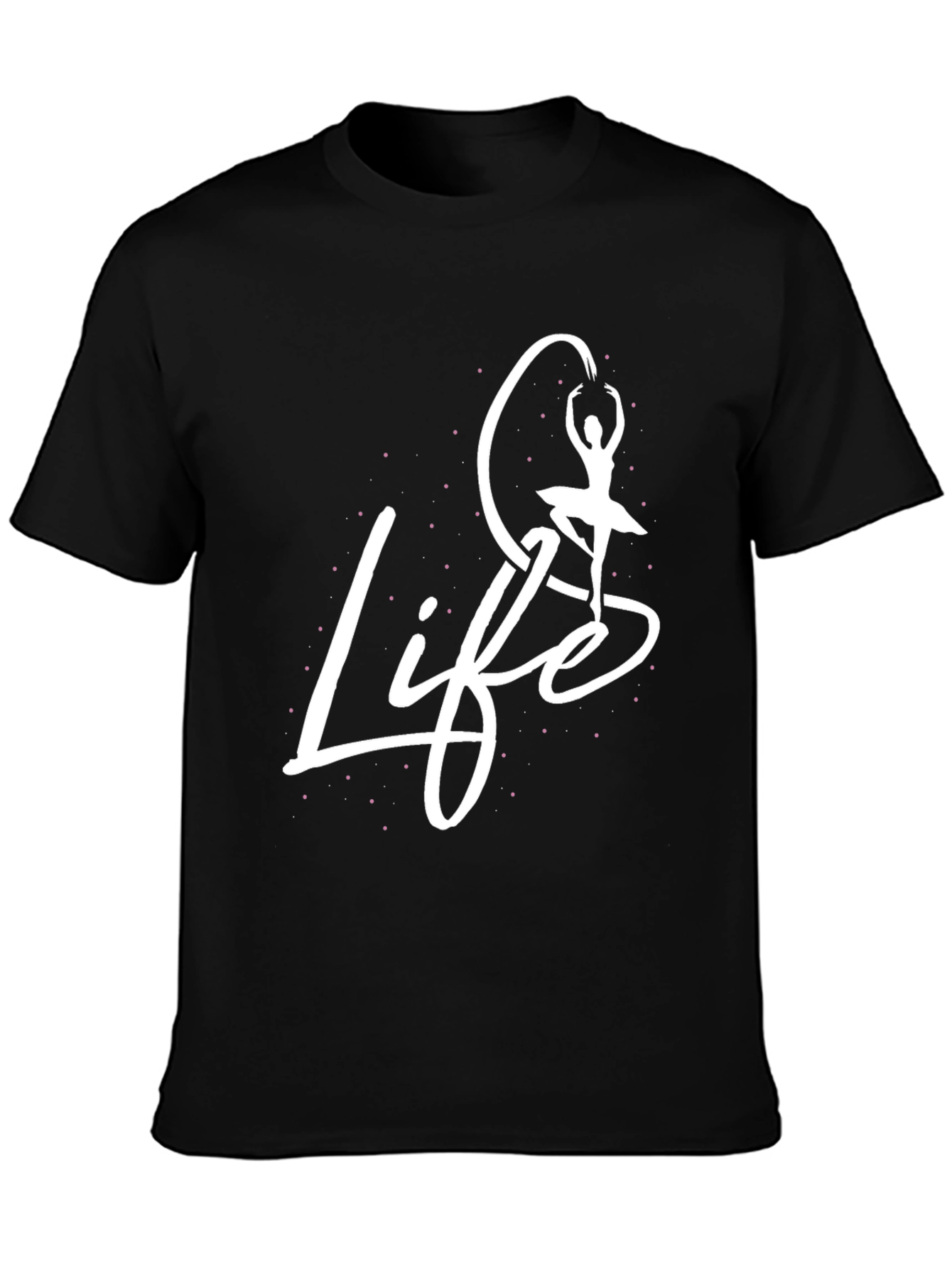 Life Dance T-Shirt Black Cotton Graphic Tee
