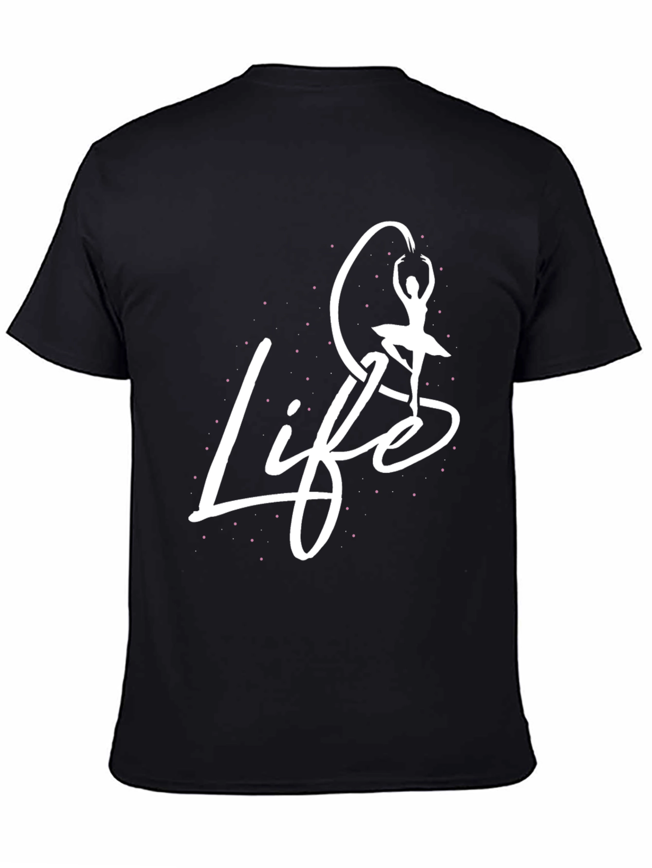 Life Dance T-Shirt Black Cotton Graphic Tee