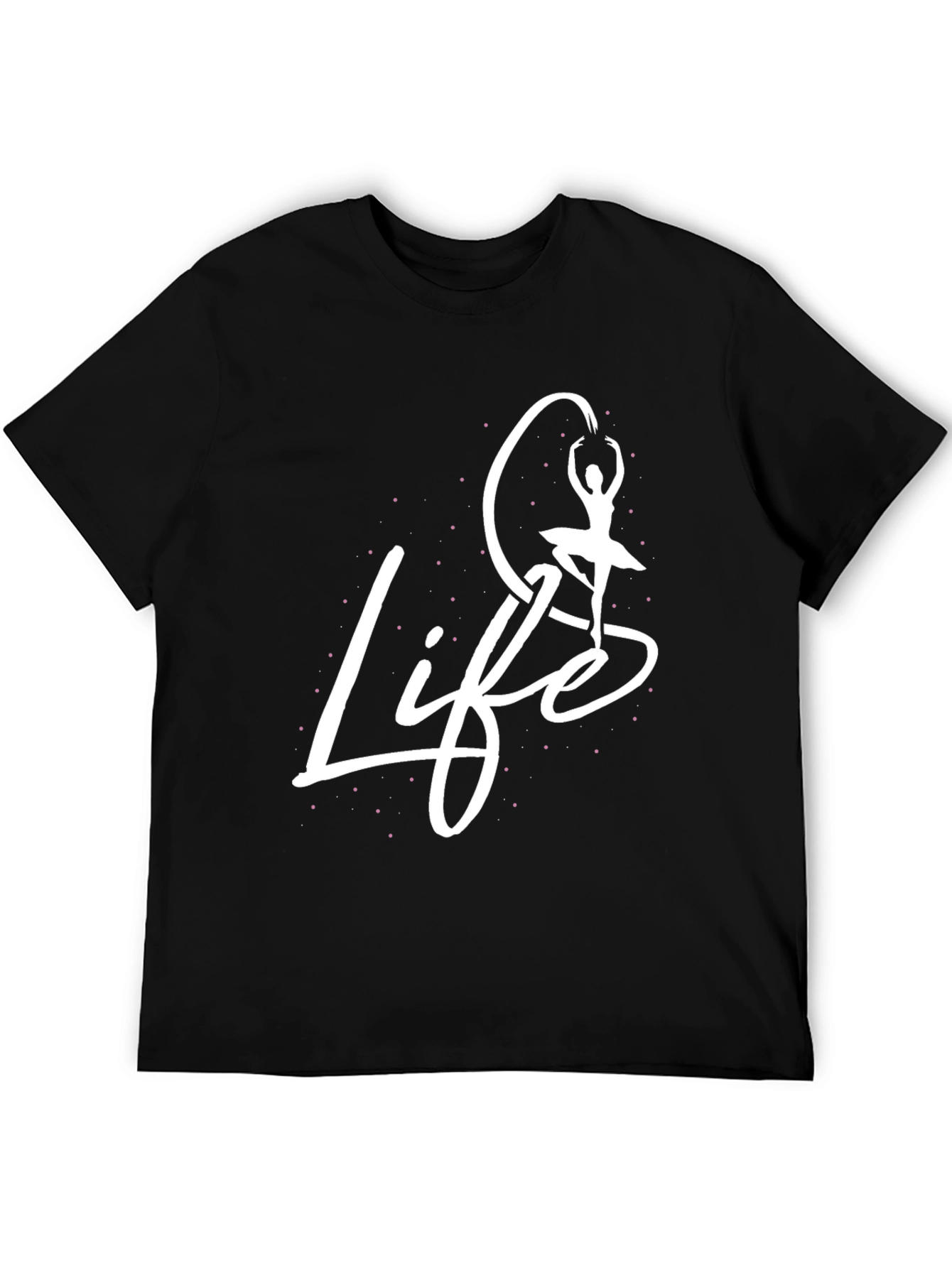Life Dance T-Shirt Black Cotton Graphic Tee