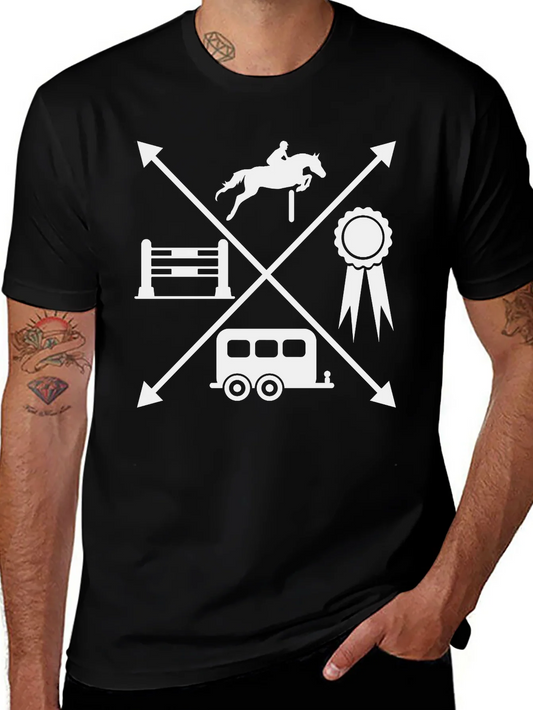 Equestrian T-Shirt - Horse Jumping Tee