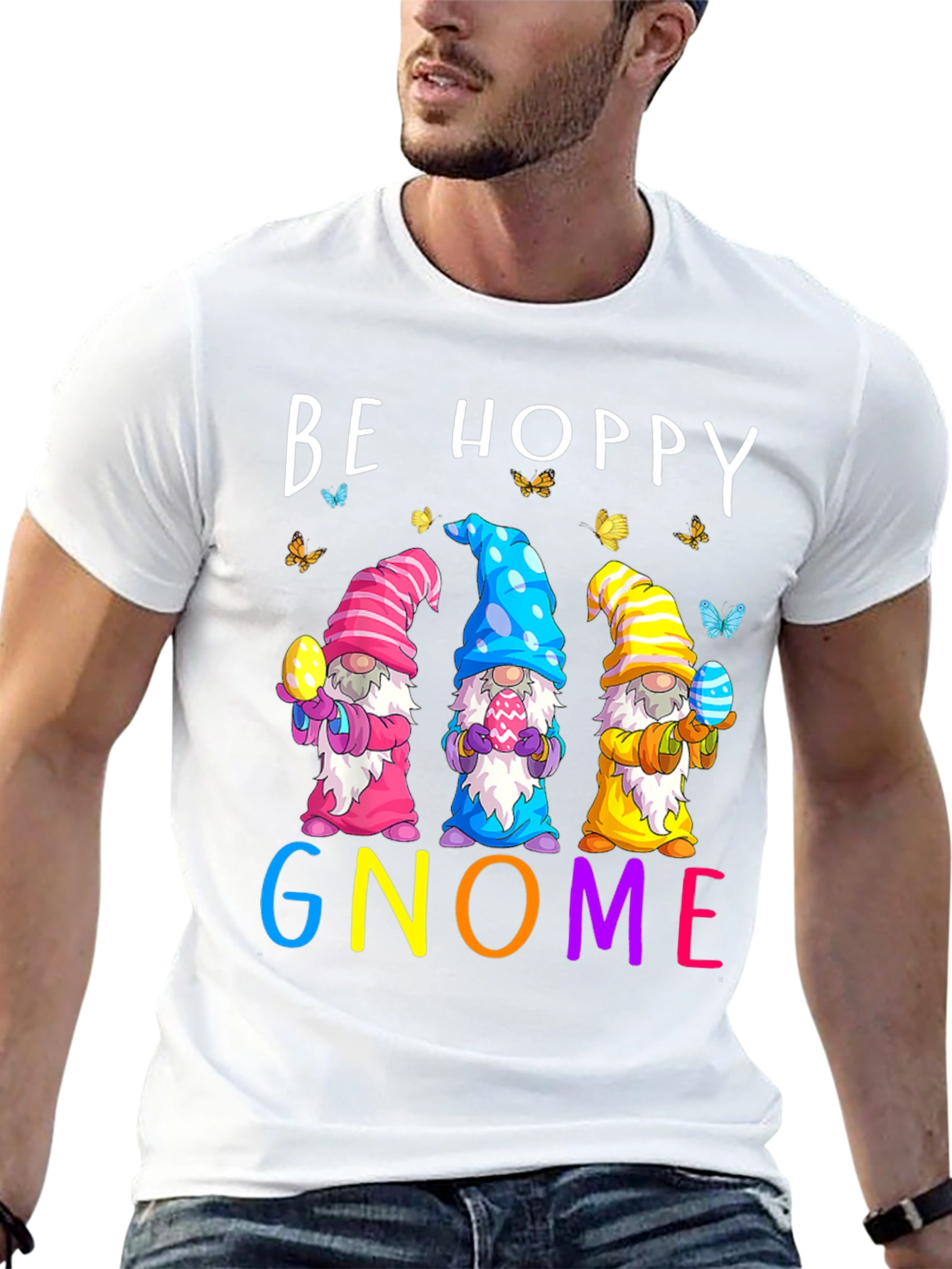 Be Hoppy Gnome Easter T-Shirt