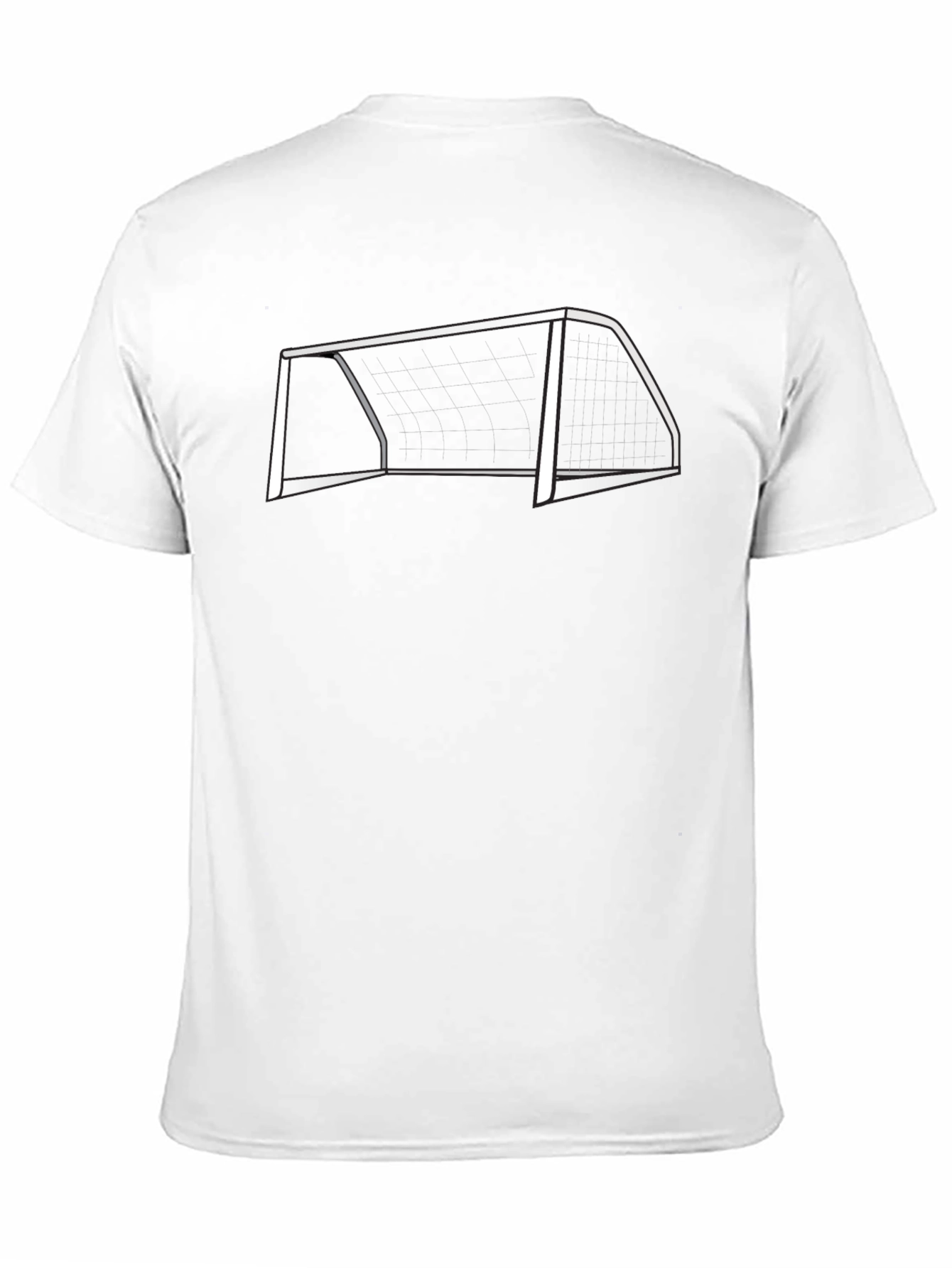 Soccer Goal Graphic Tee - Black Cotton Shirt