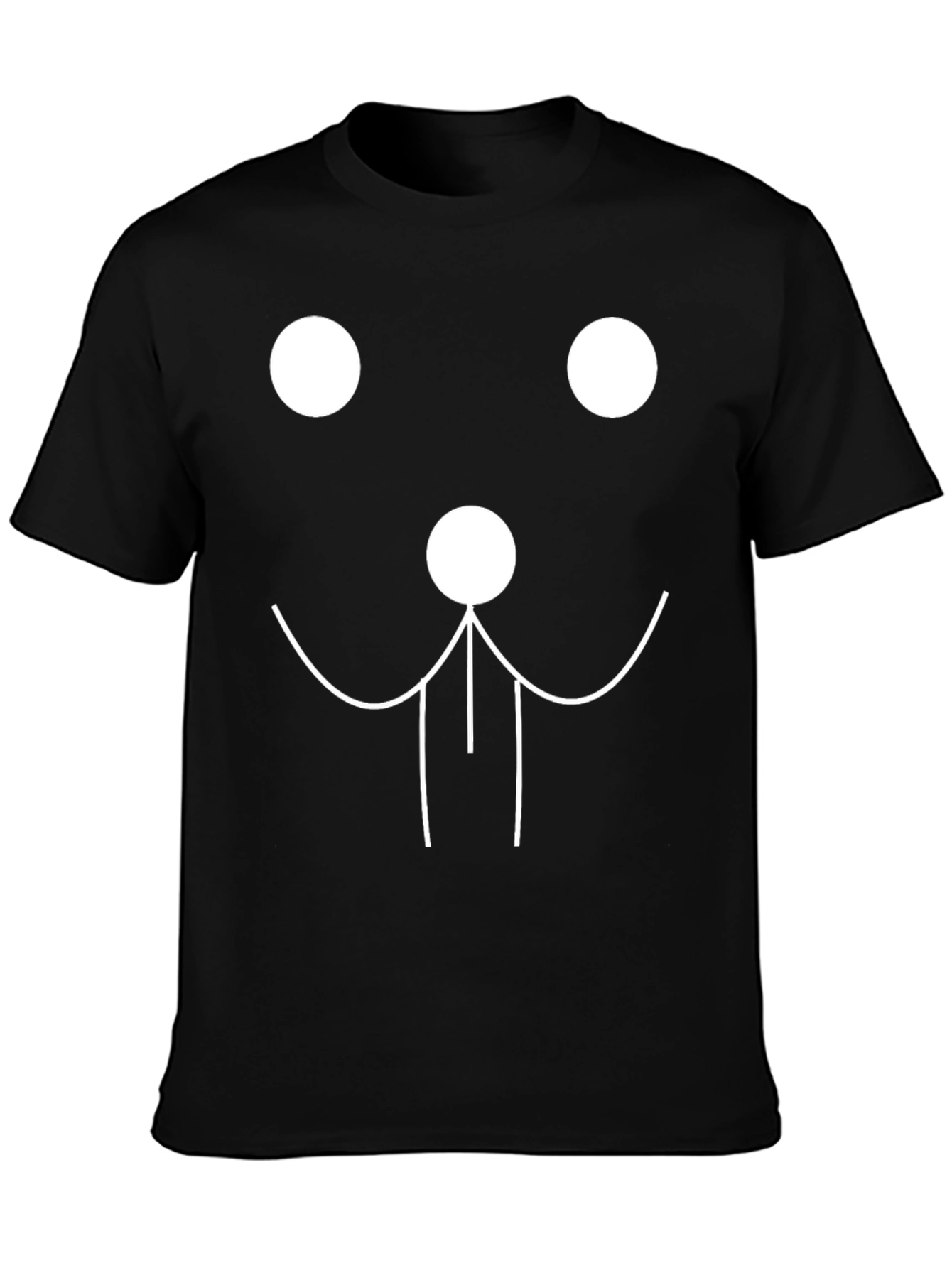Fun Graphic Tee - Minimalist Face Design