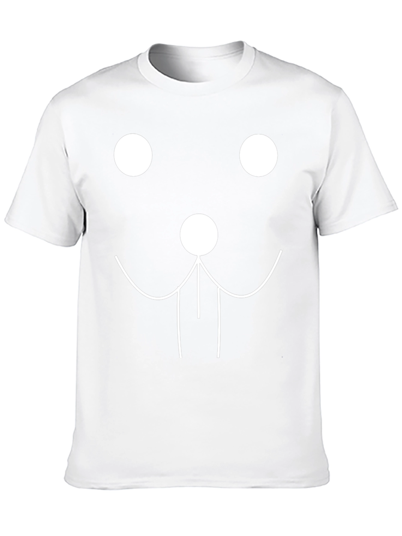 Fun Graphic Tee - Minimalist Face Design