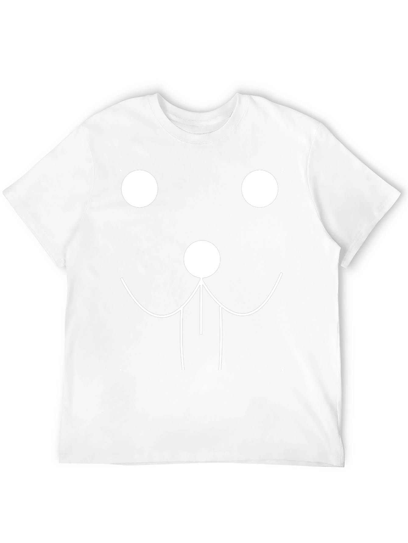 Fun Graphic Tee - Minimalist Face Design