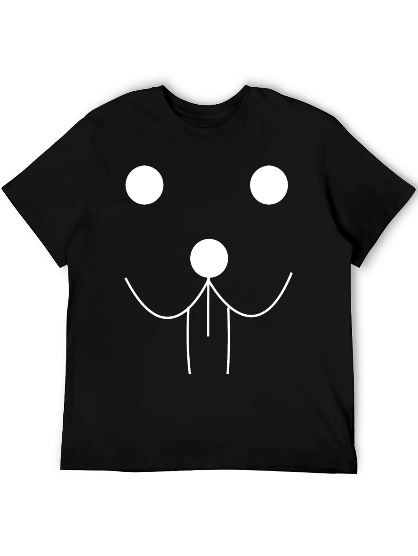 Fun Graphic Tee - Minimalist Face Design