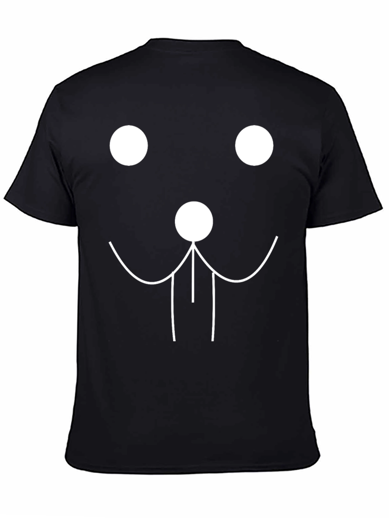 Fun Graphic Tee - Minimalist Face Design