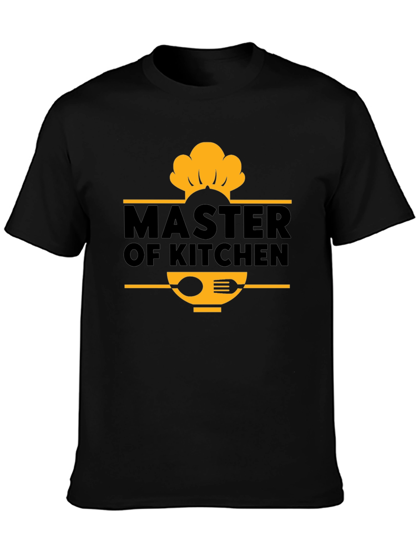 Master of Kitchen Chef T-Shirt - Black Cotton