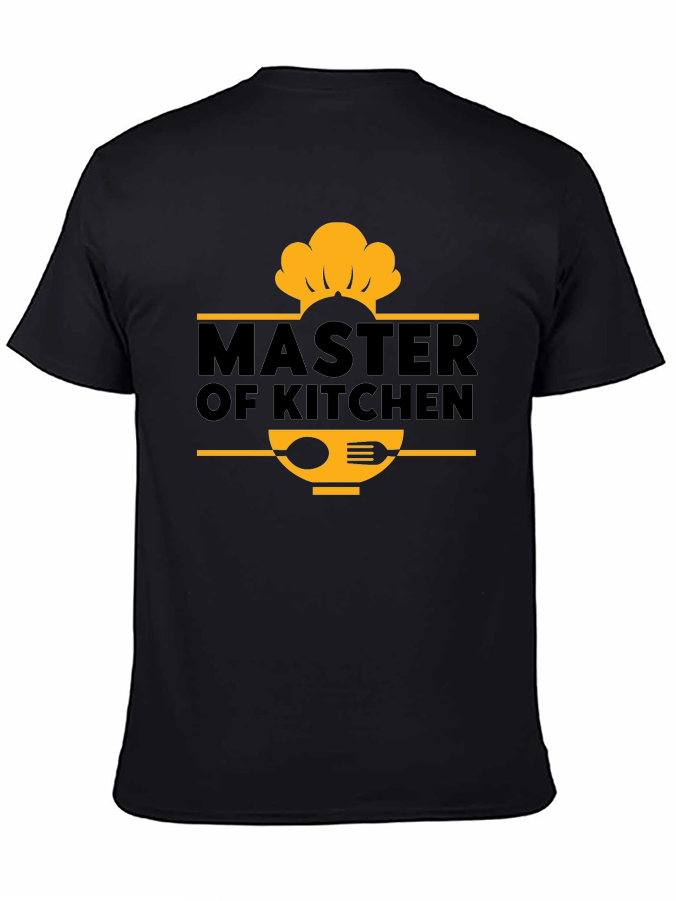 Master of Kitchen Chef T-Shirt - Black Cotton