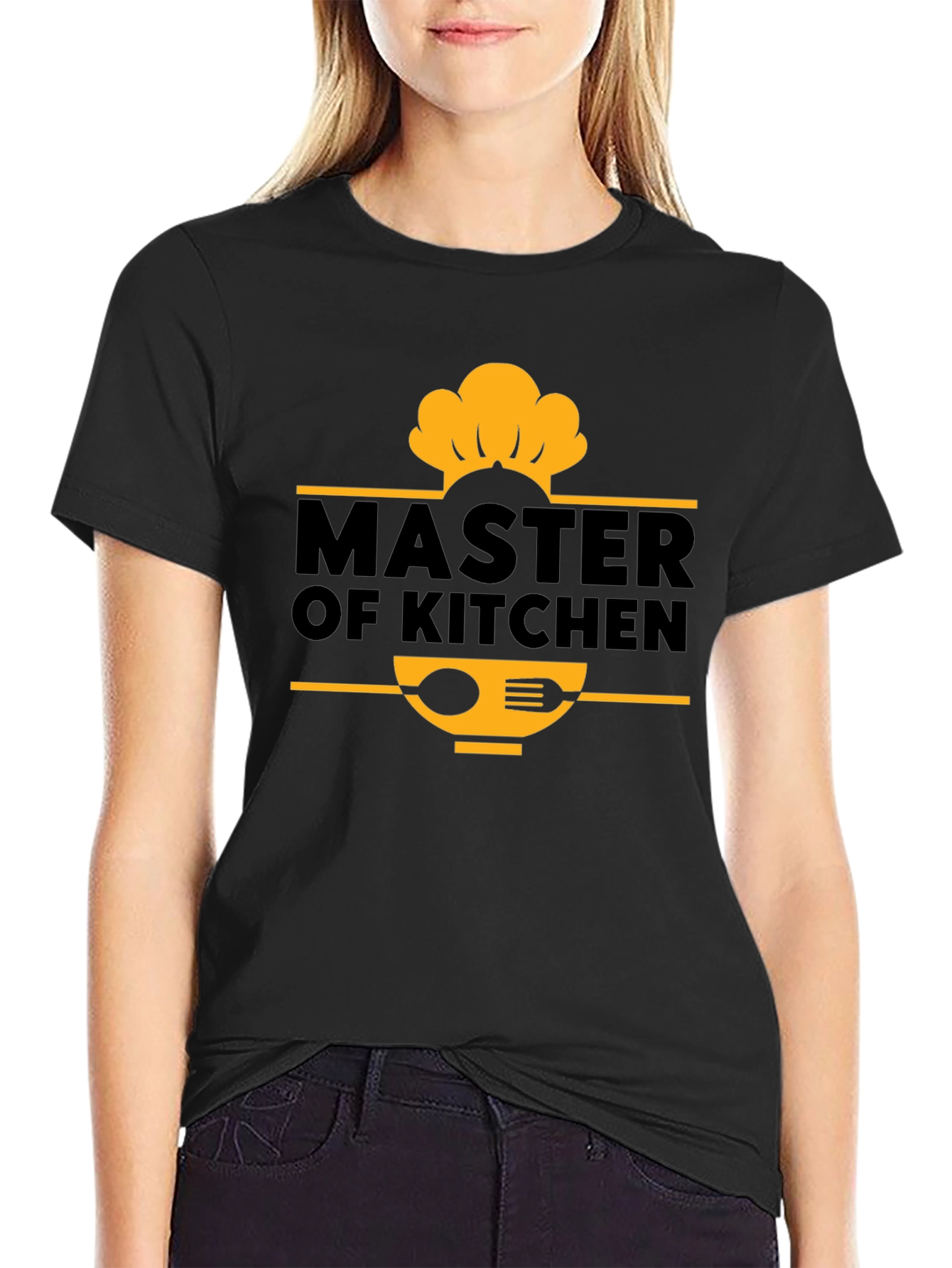 Master of Kitchen Chef T-Shirt - Black Cotton